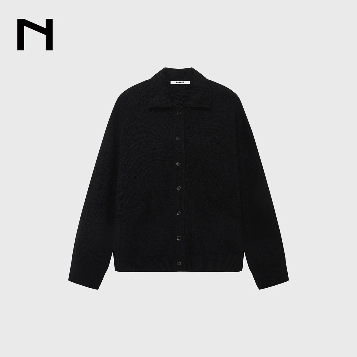 Superfine Wool-Cashmere Collared Cardigan - Image 9
