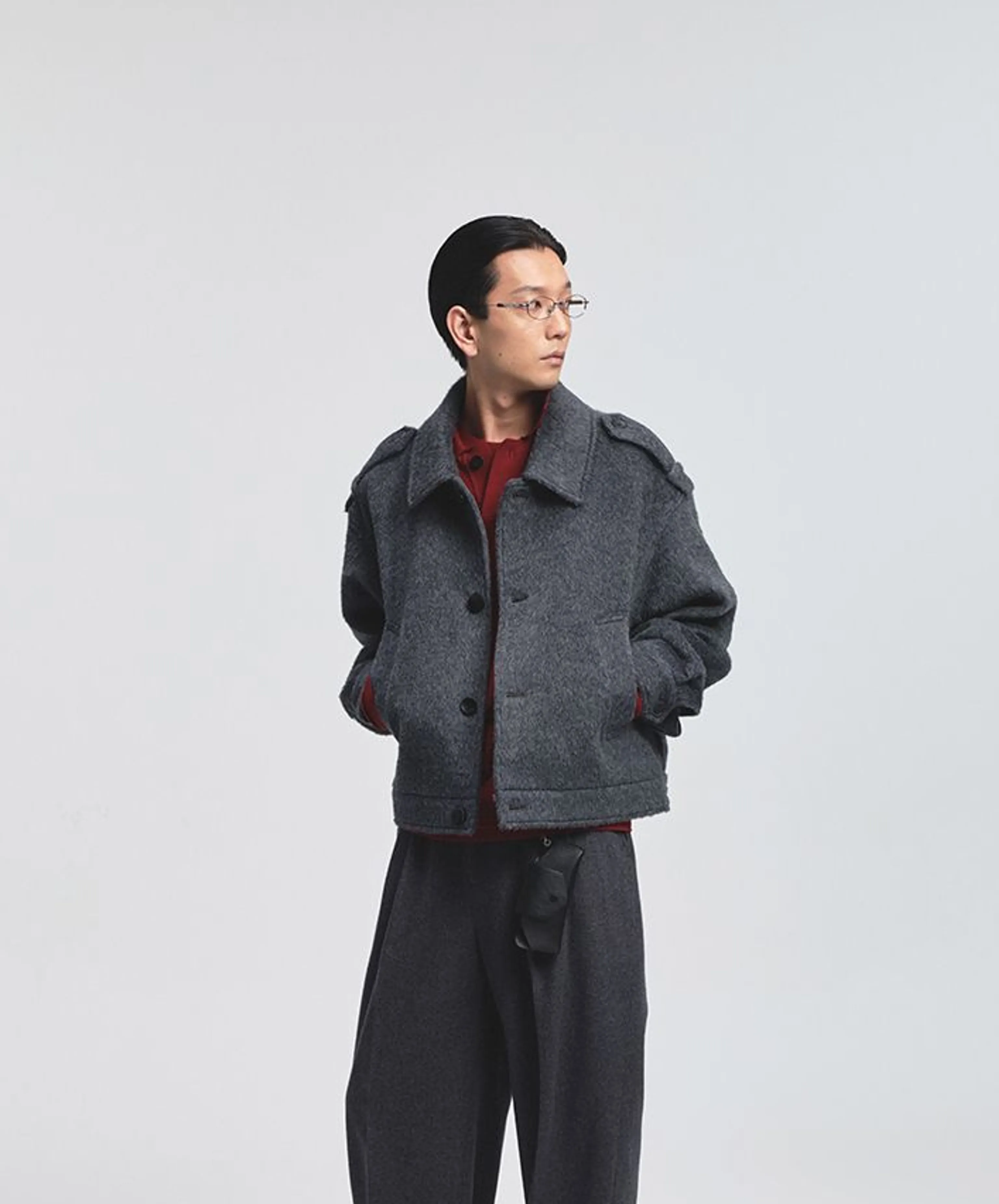 Suri Alpaca Blend Epaulette Jacket - Image 4