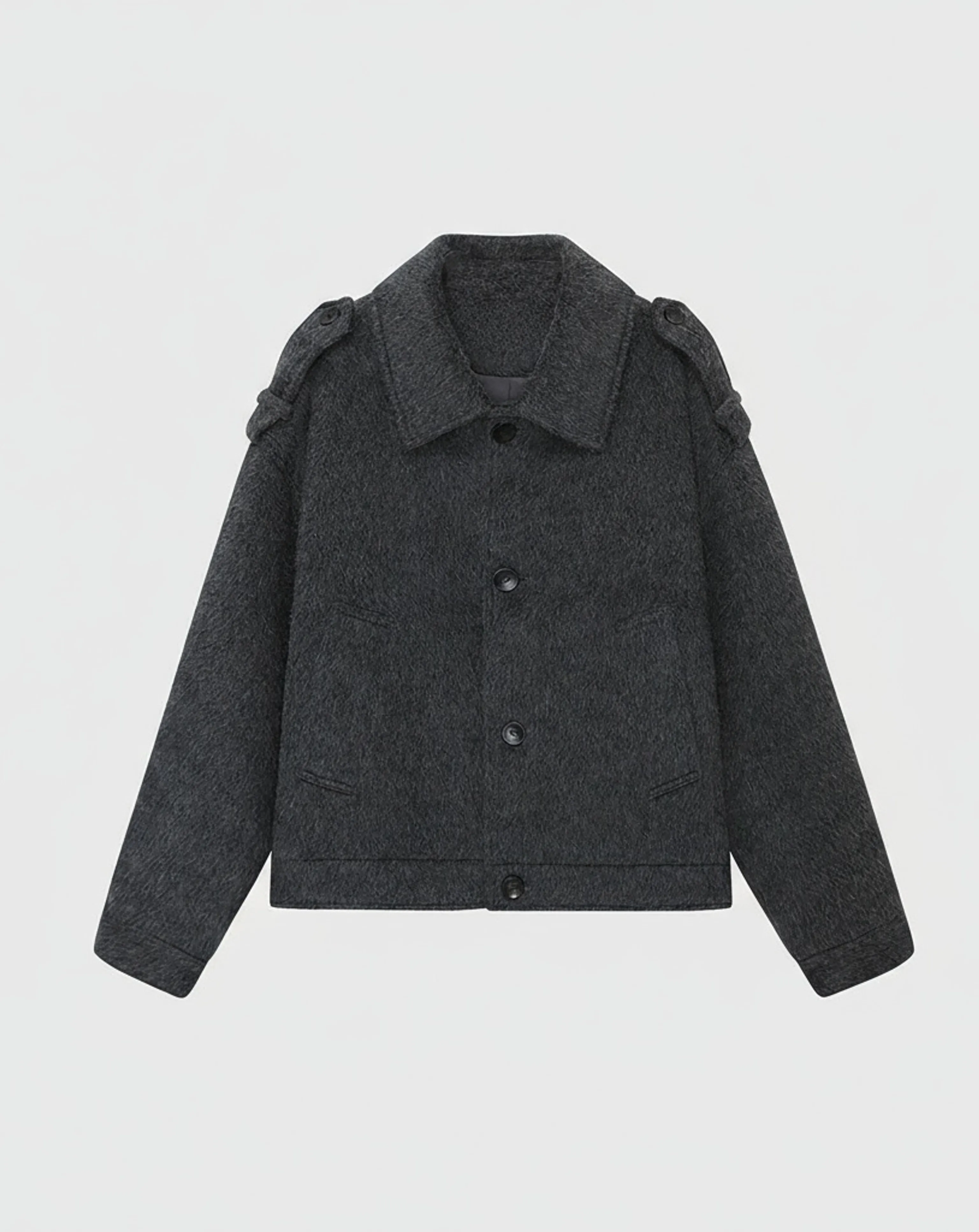 Suri Alpaca Blend Epaulette Jacket - Image 7