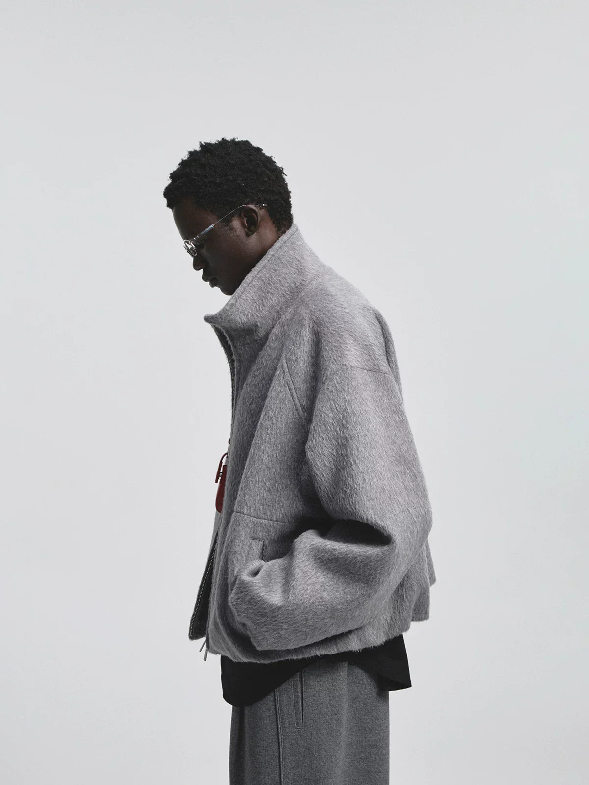 Suri Alpaca-Blend Stand-Collar Zip Jacket - Image 4