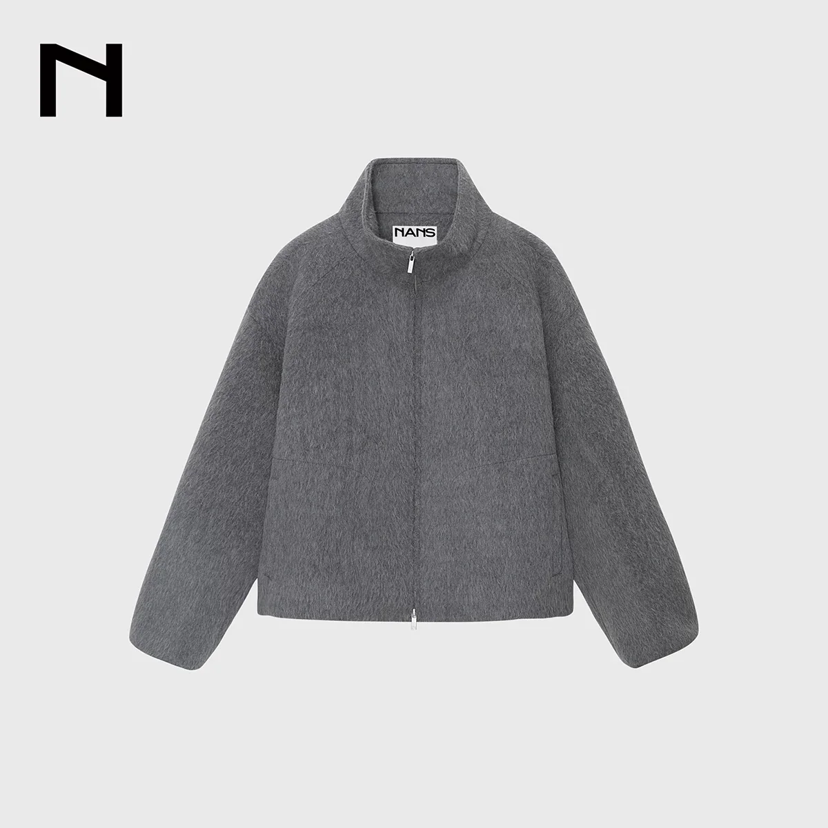 Suri Alpaca-Blend Stand-Collar Zip Jacket - Image 6