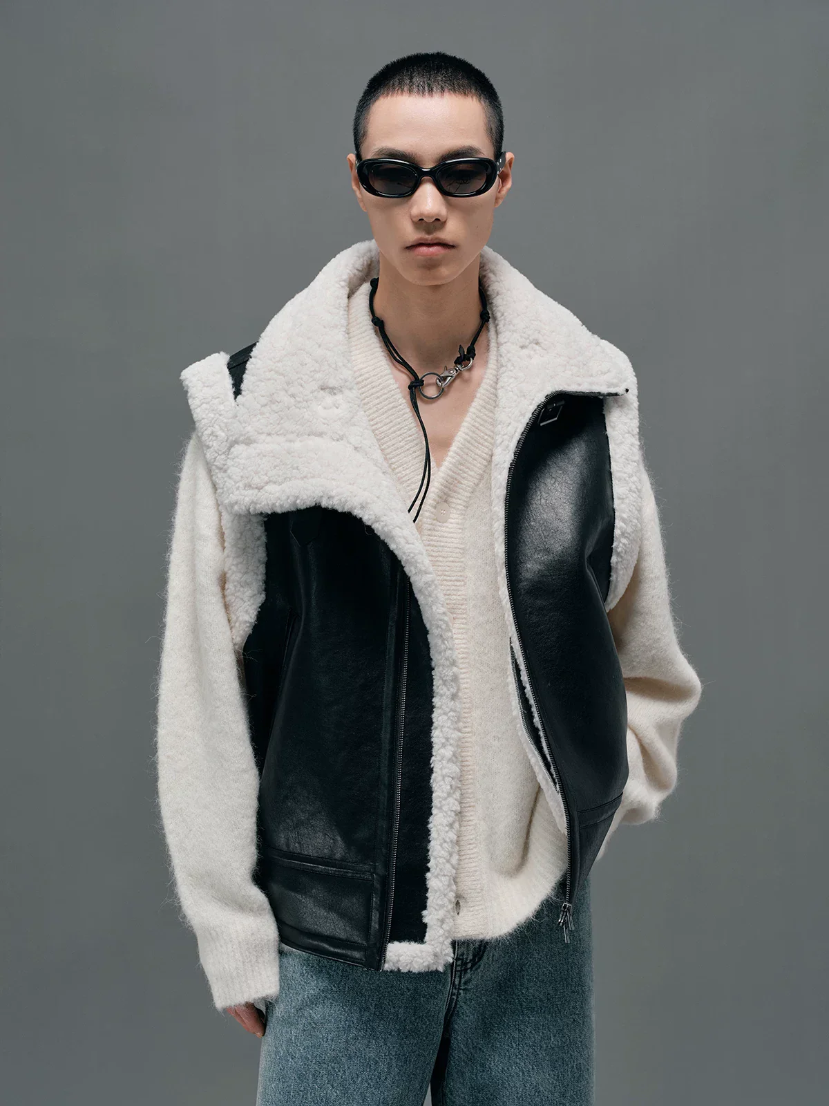 Suri Alpaca-Blend V‑Neck Cardigan & Vest - Image 3