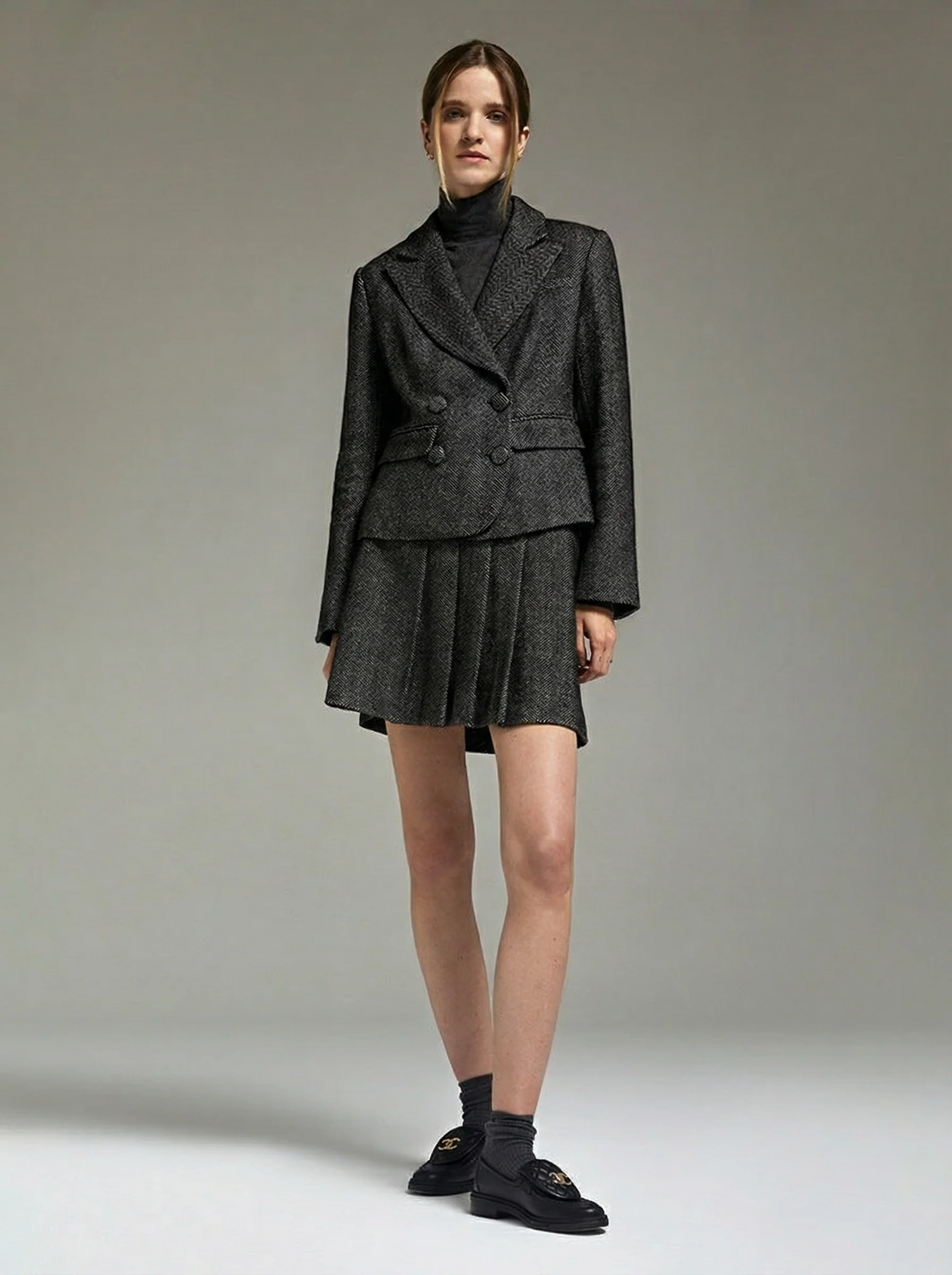 Susie Herringbone Wool-Linen Suit - Image 3