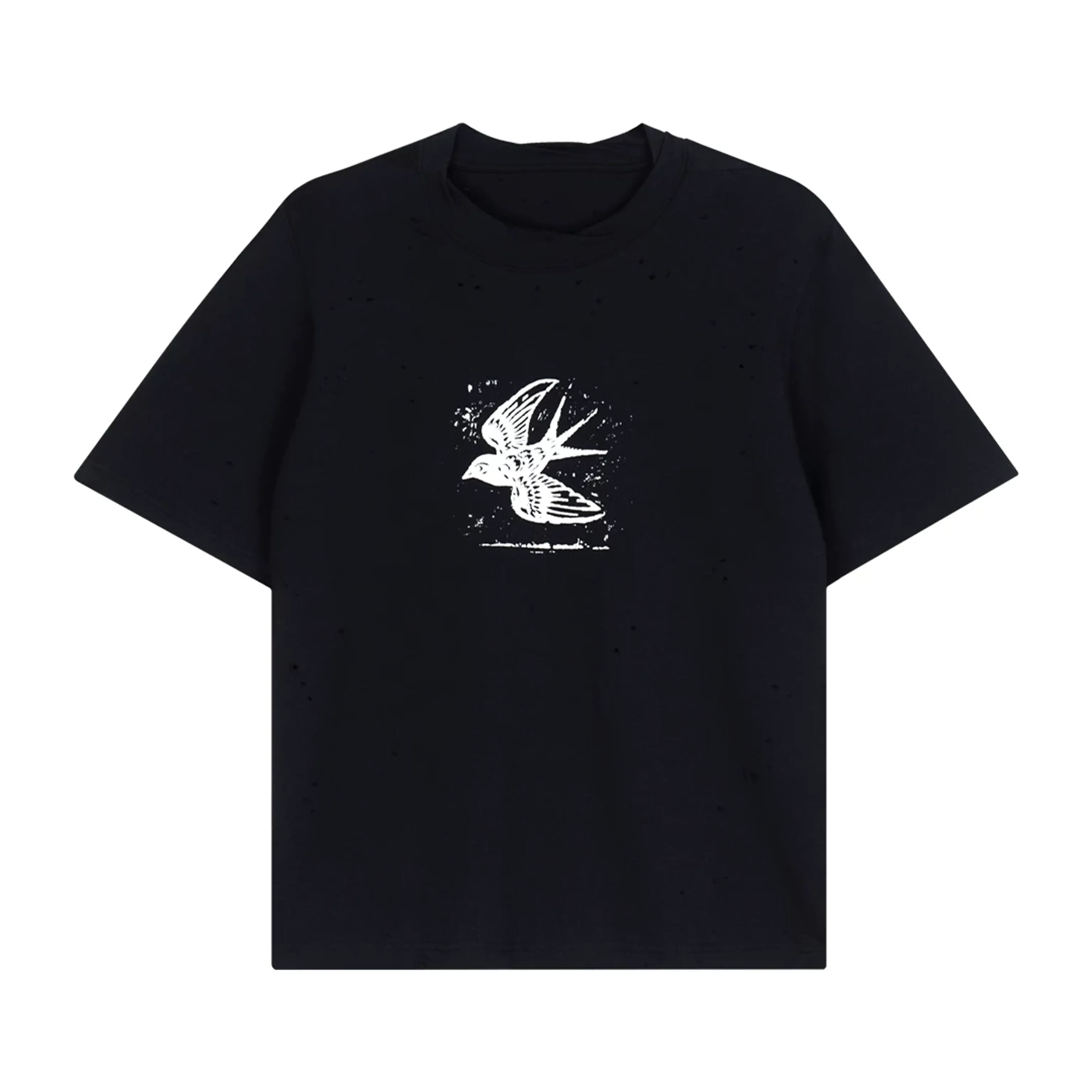 Swallow Graphic Distressed T-Shirt - Image 7