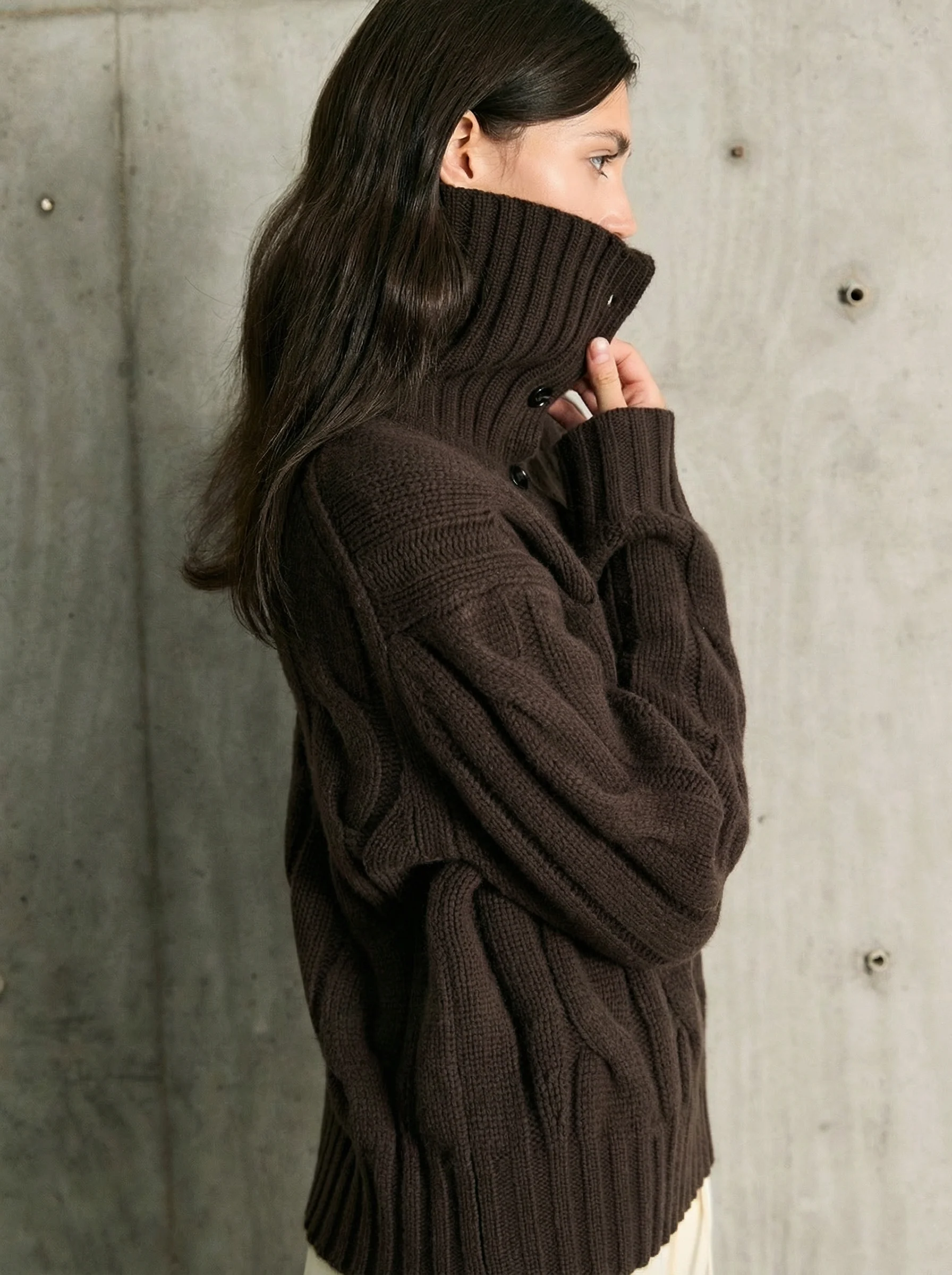 Sydney Cable Knit Wool Pullover - Image 3