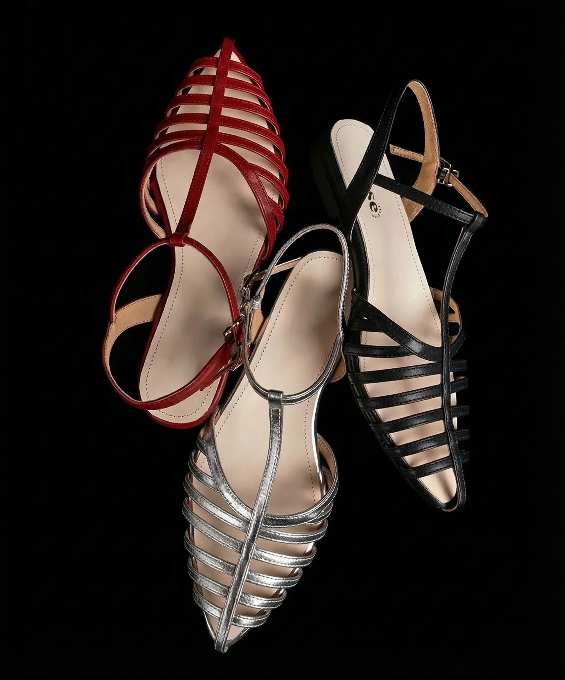 T-Strap Cage Sandals - Image 3