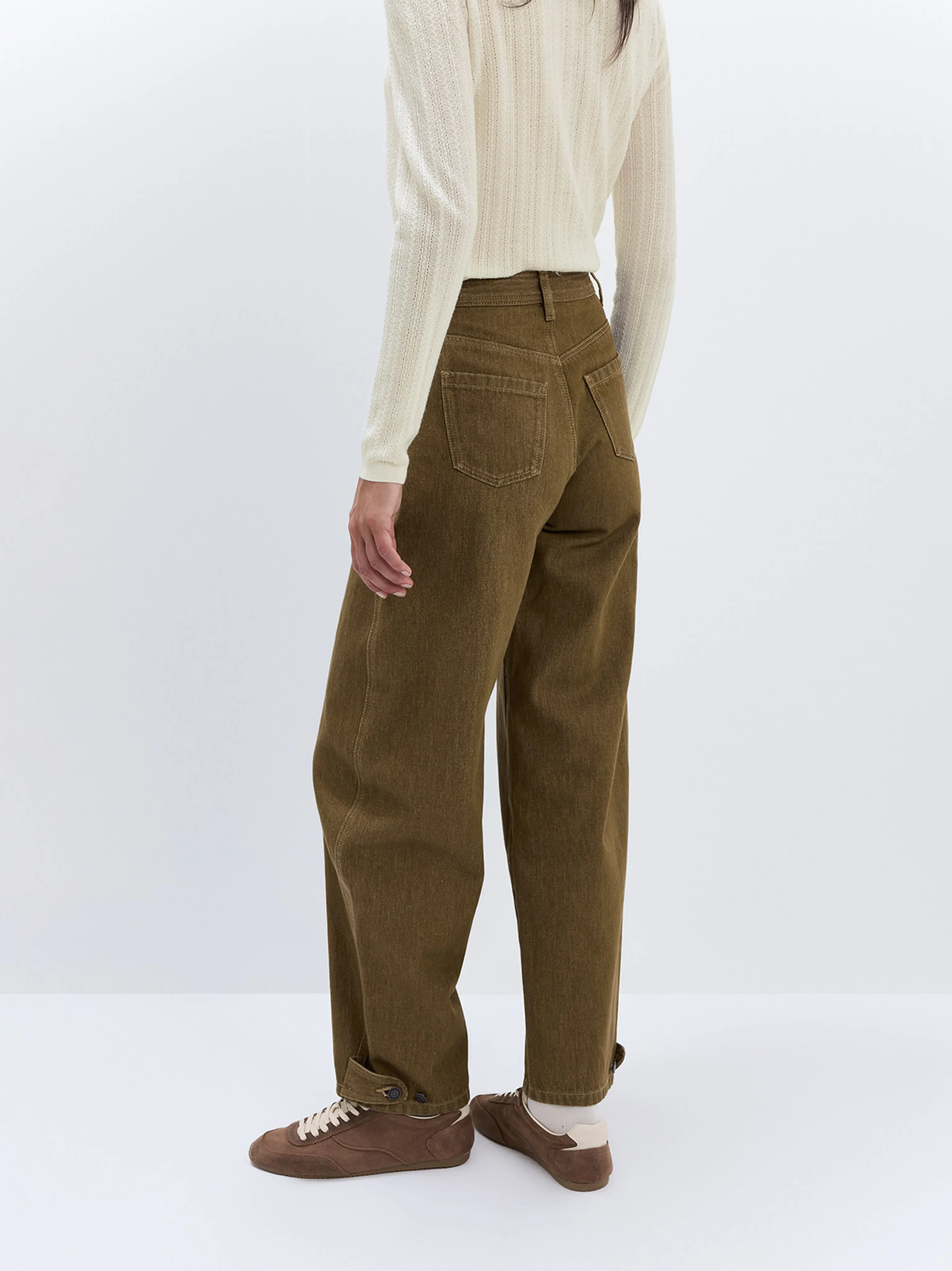 Tab-Hem Twill Pants - Image 6