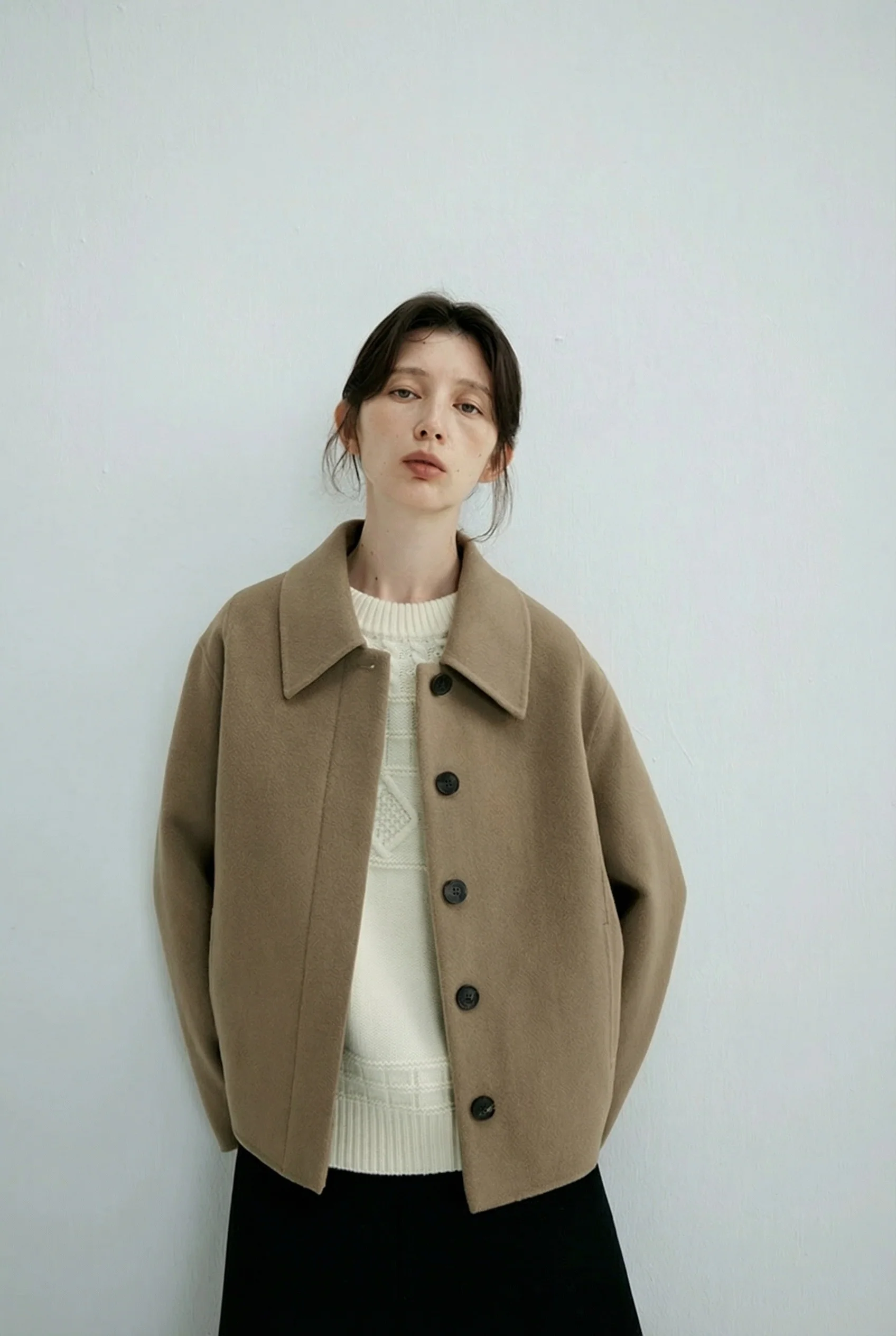 Taupe Collared Jacket