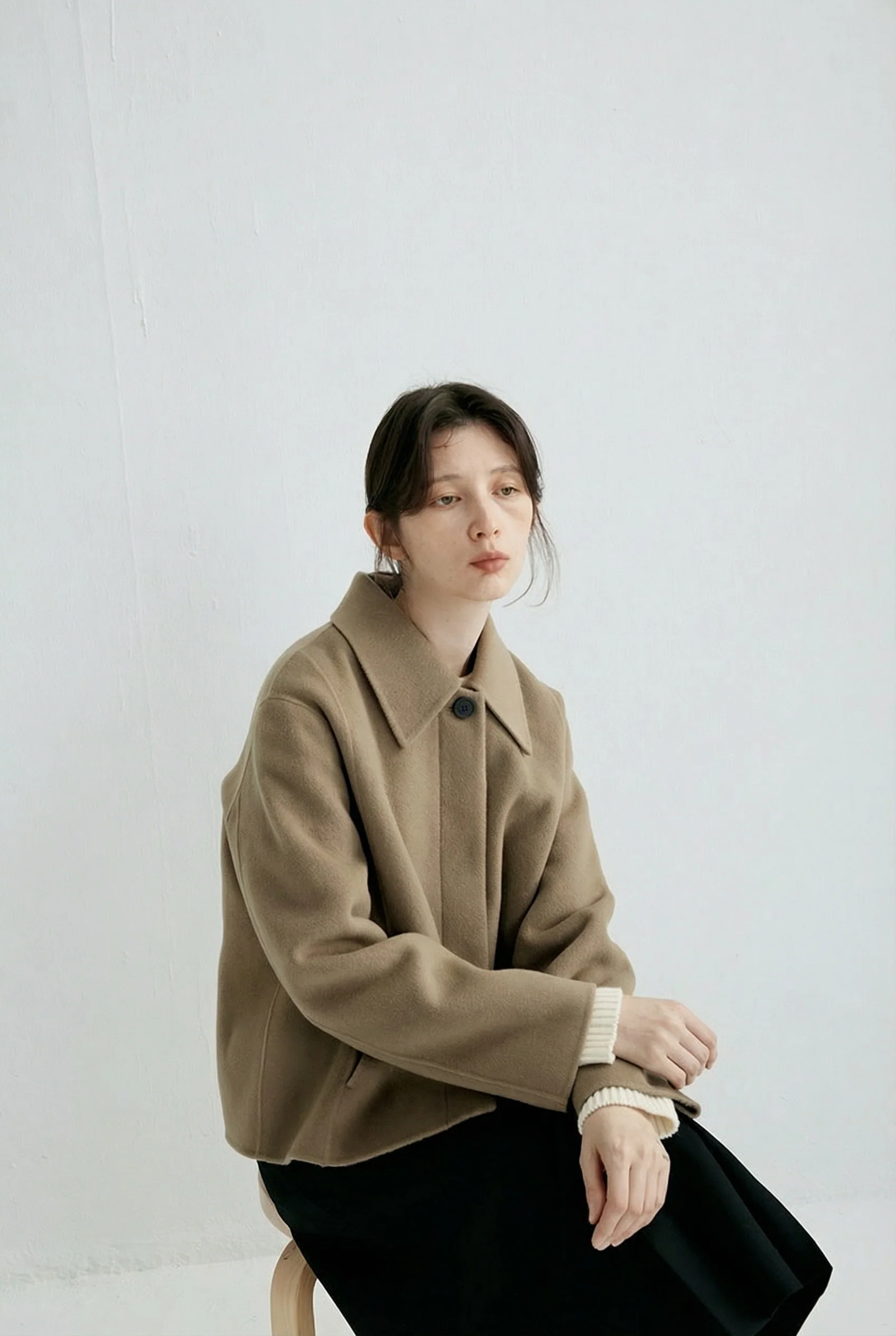 Taupe Collared Jacket - Image 4