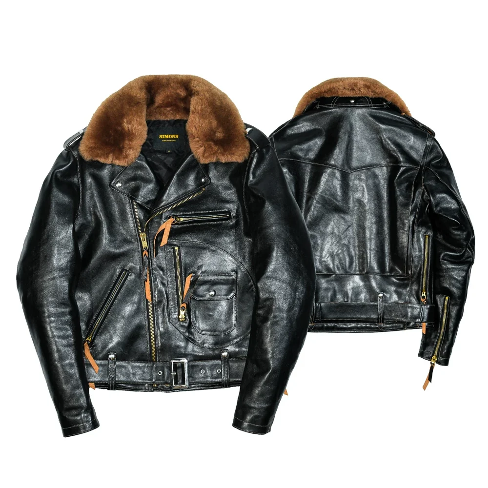 Tea-Core Horsehide Moto Jacket - Image 5