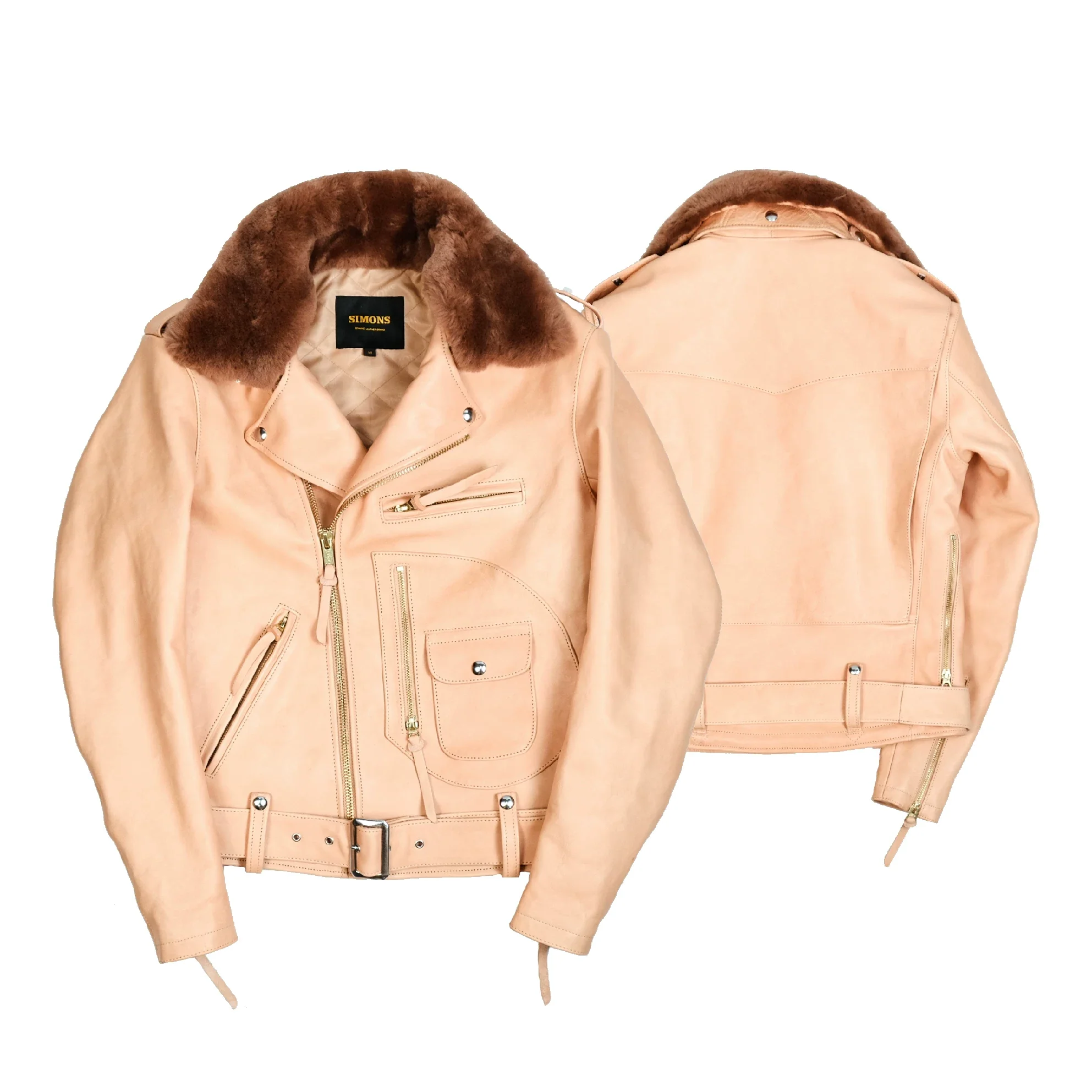Tea-Core Horsehide Moto Jacket - Image 6