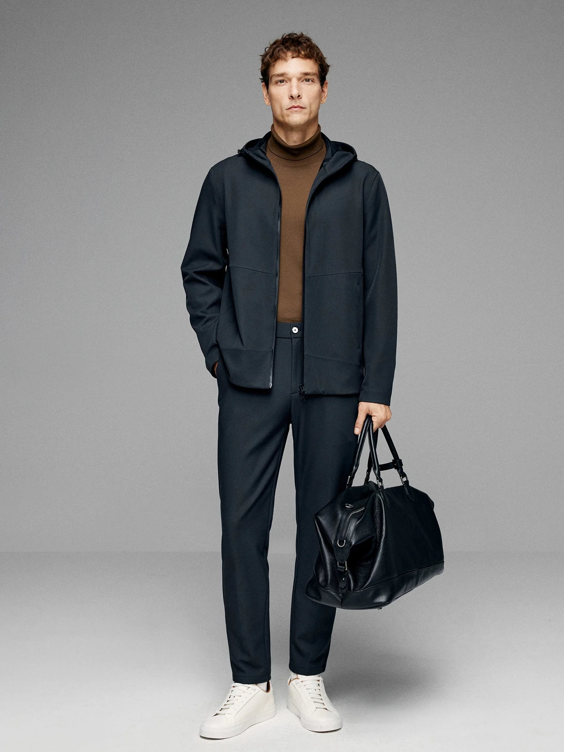 Technical Hooded Zip Jacket