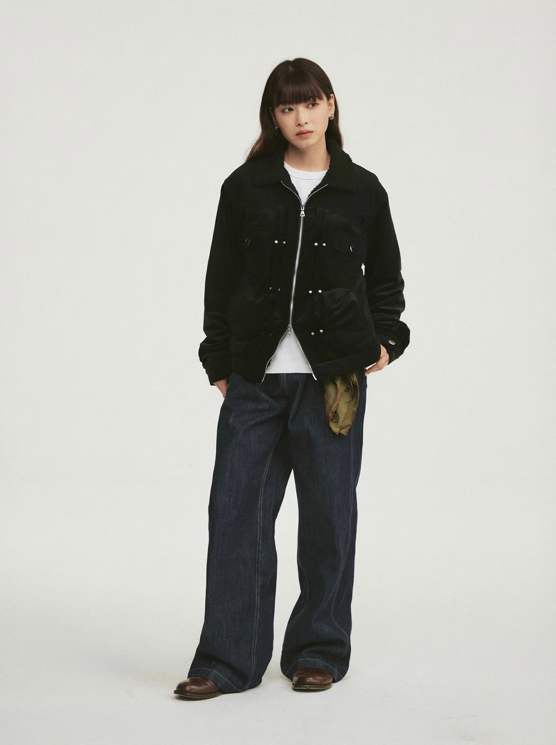 Teddy Collar Zip Jacket - Image 2