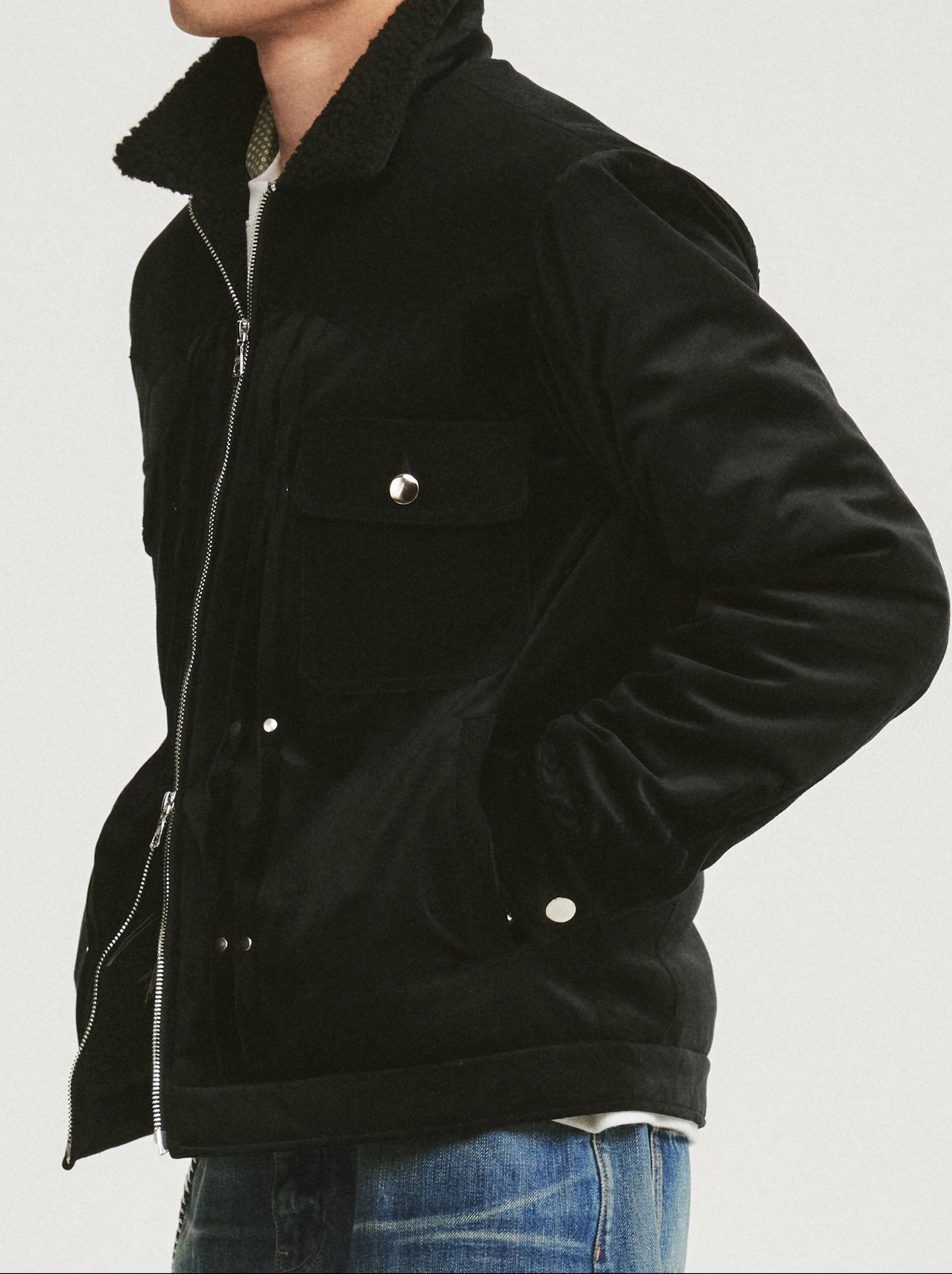 Teddy Collar Zip Jacket - Image 3