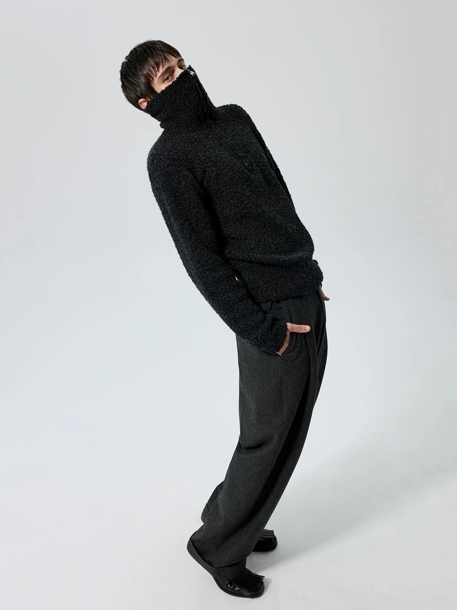 Teddy Fleece Half-Zip Funnel Sweater - Image 4