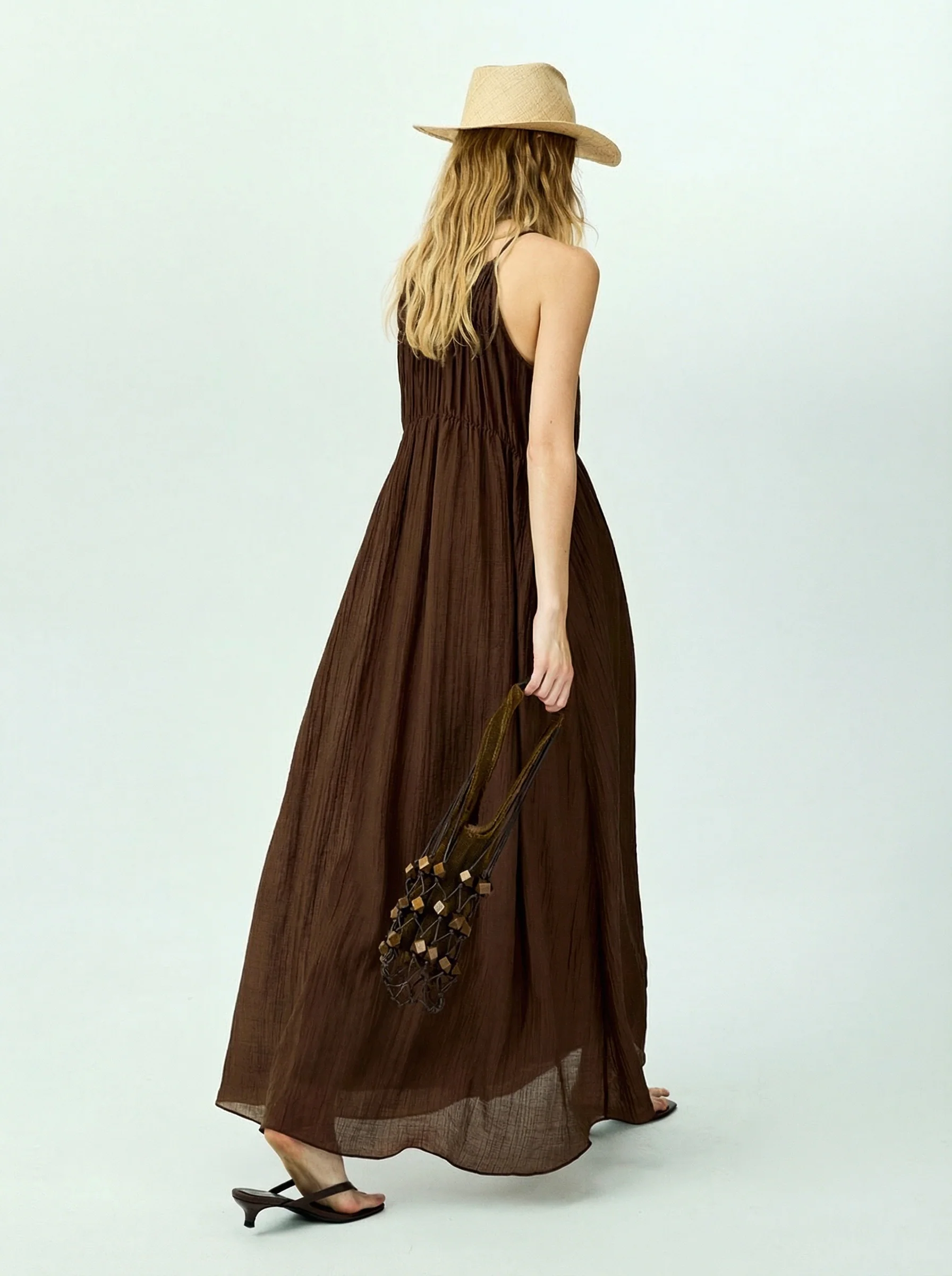 Tencel Halter Maxi Dress - Image 4
