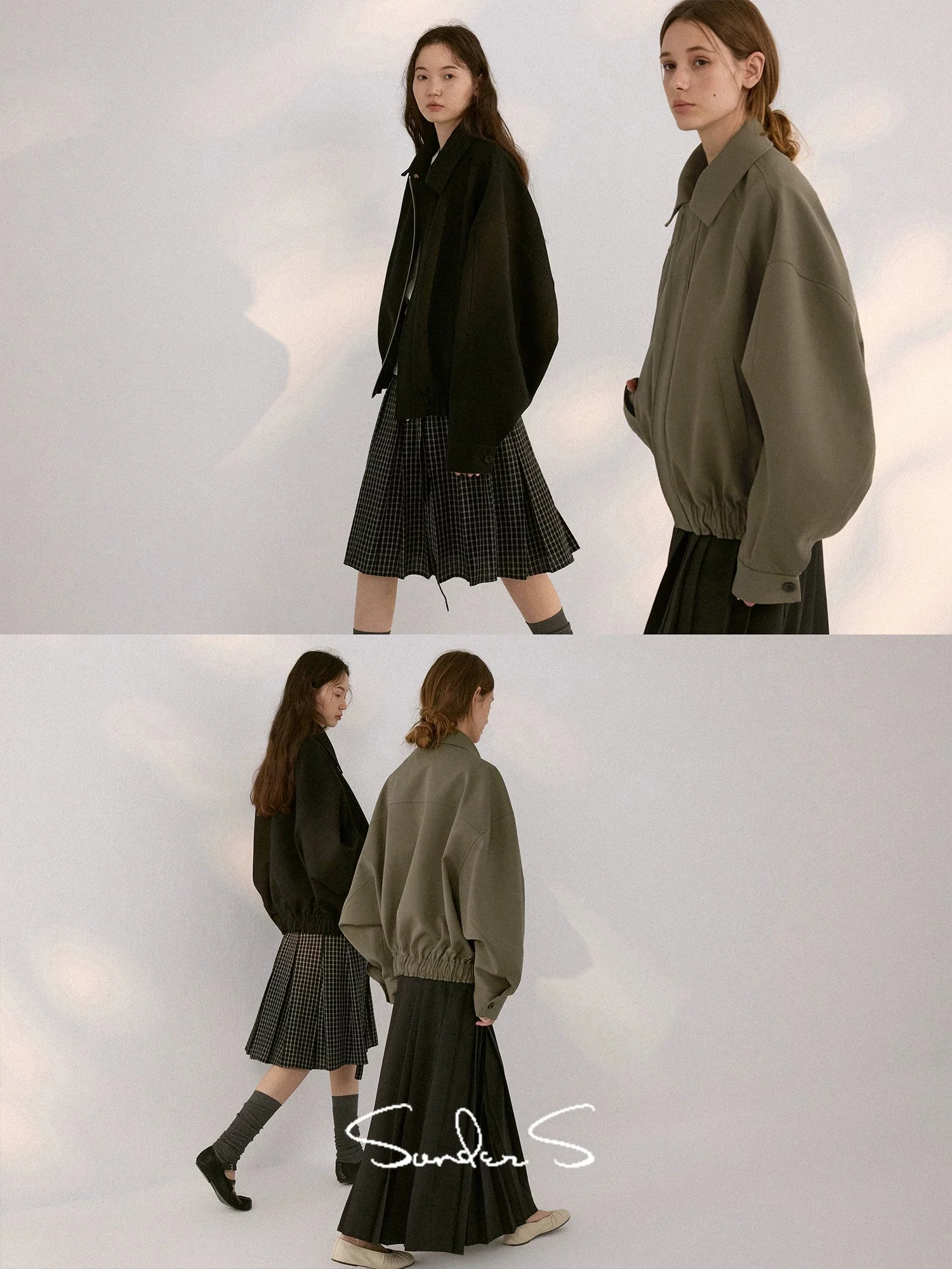 Tencel Wool Collared Flight Jacket - Image 4