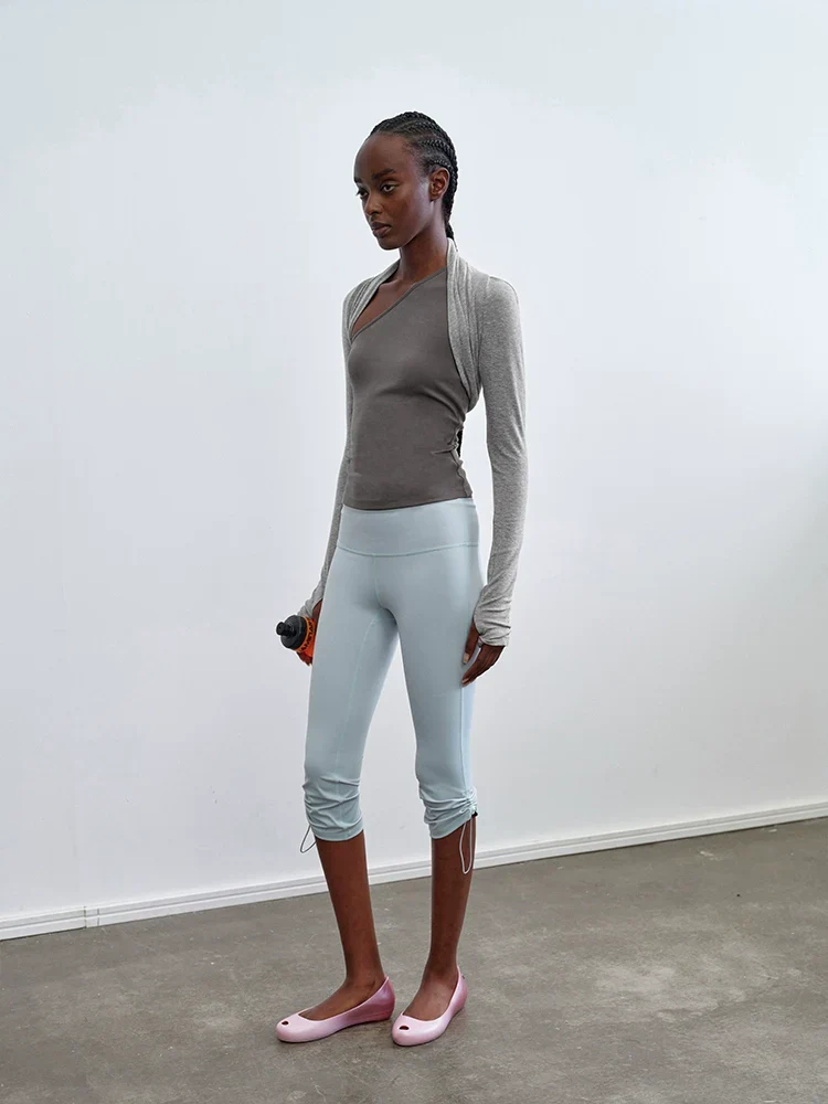 Tencel Wool Slim Knit Shrug - Image 2