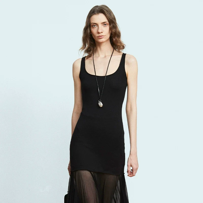 Tencel Wool Tank & Mesh Skirt Set - Image 2