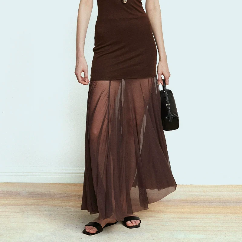 Tencel Wool Tank & Mesh Skirt Set - Image 5