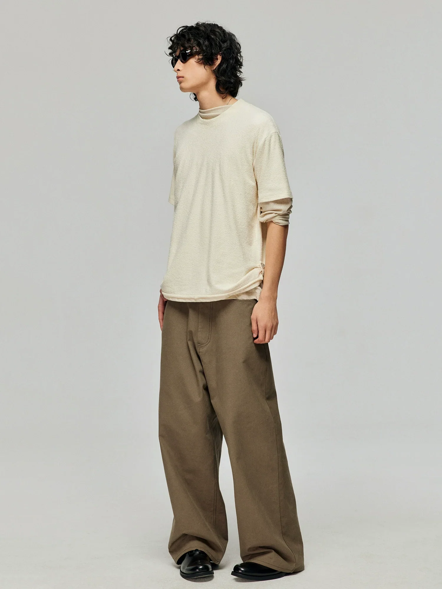 Terry Cotton Side-Drawcord T-Shirt - Image 4