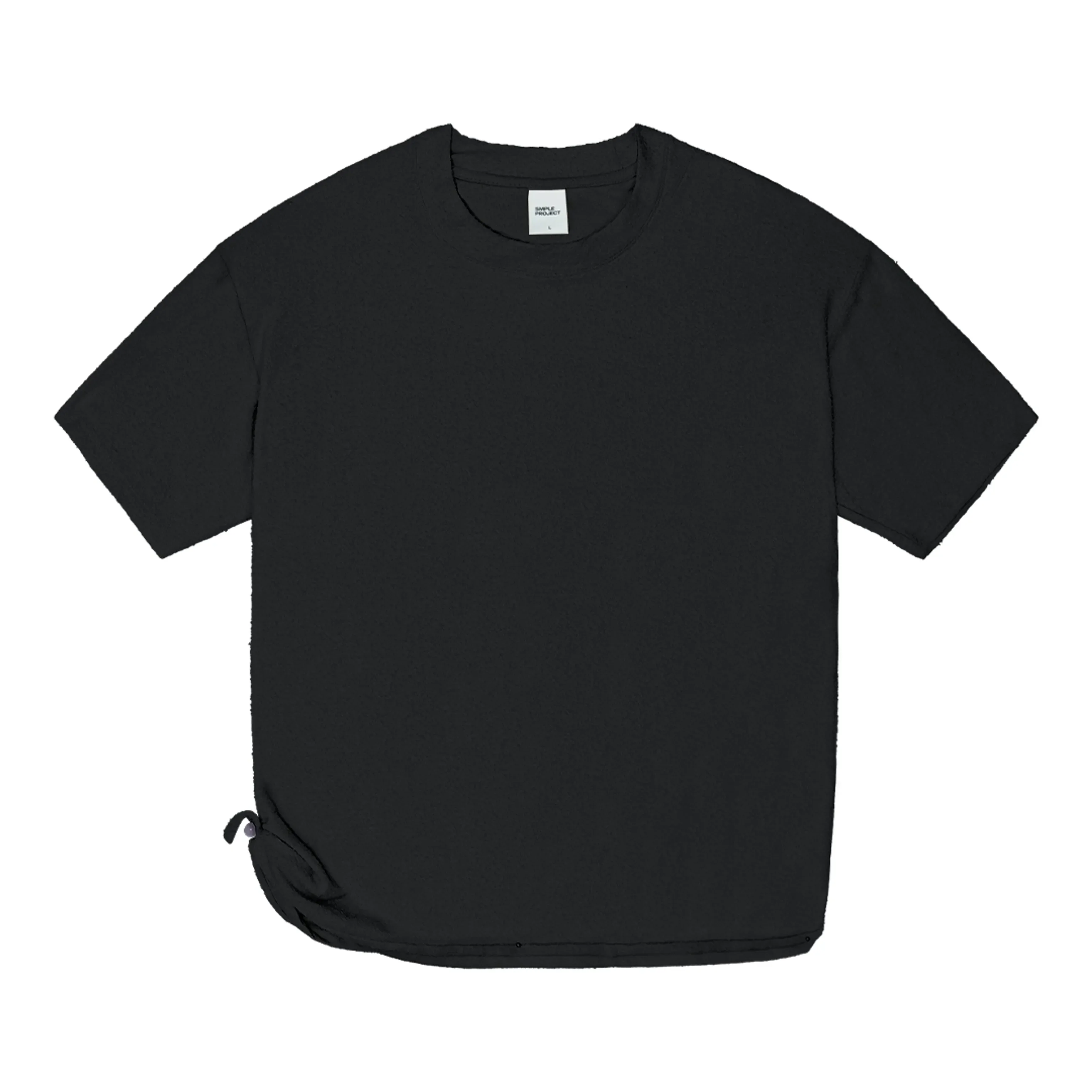 Terry Cotton Side-Drawcord T-Shirt - Image 6
