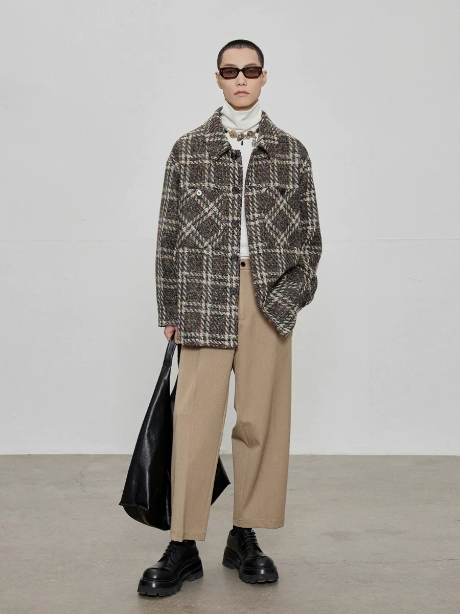 Textured Check Shirt Jacket - Image 2