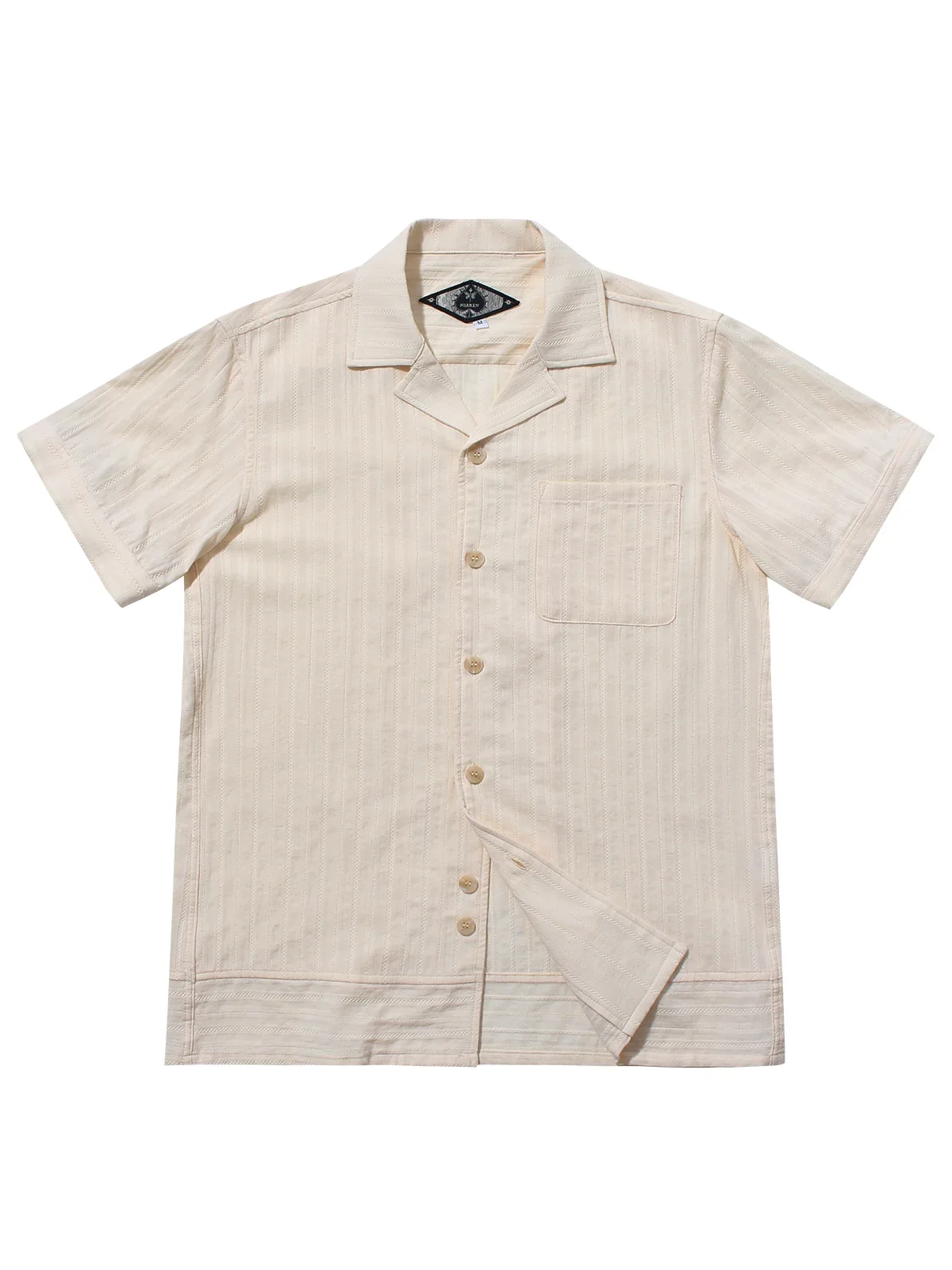 Textured Cotton Camp-Collar Shirt - Image 6
