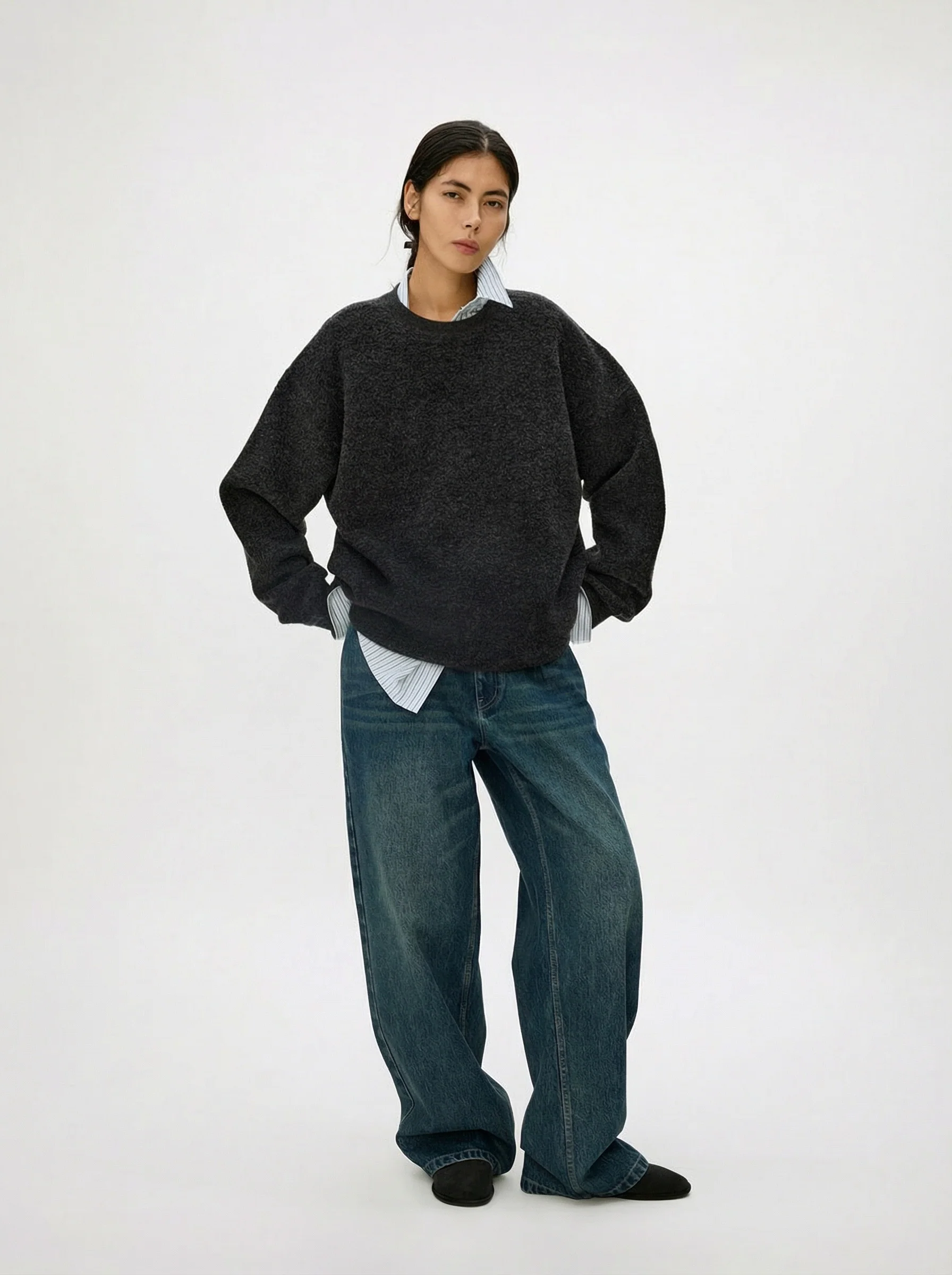 Textured Crewneck Sweater - Image 6