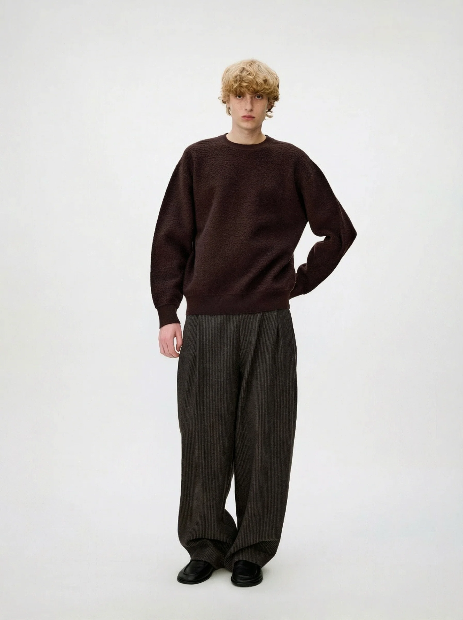 Textured Crewneck Sweater - Image 8