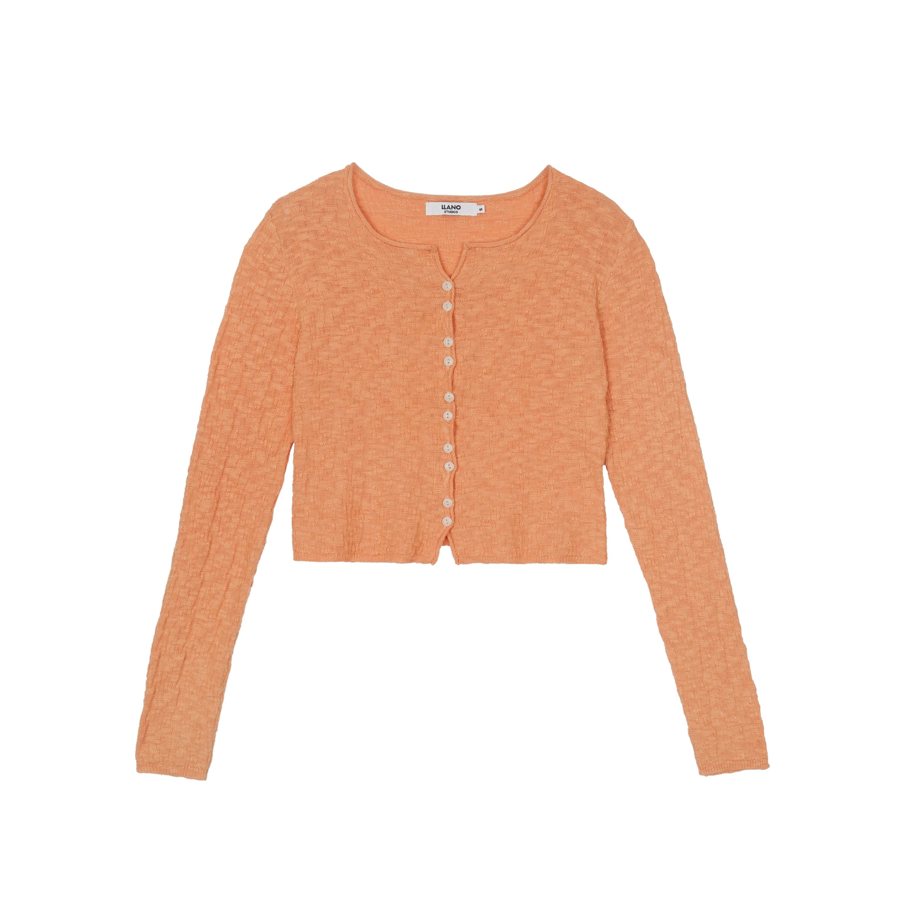 Textured Cropped Cardigan - Image 7