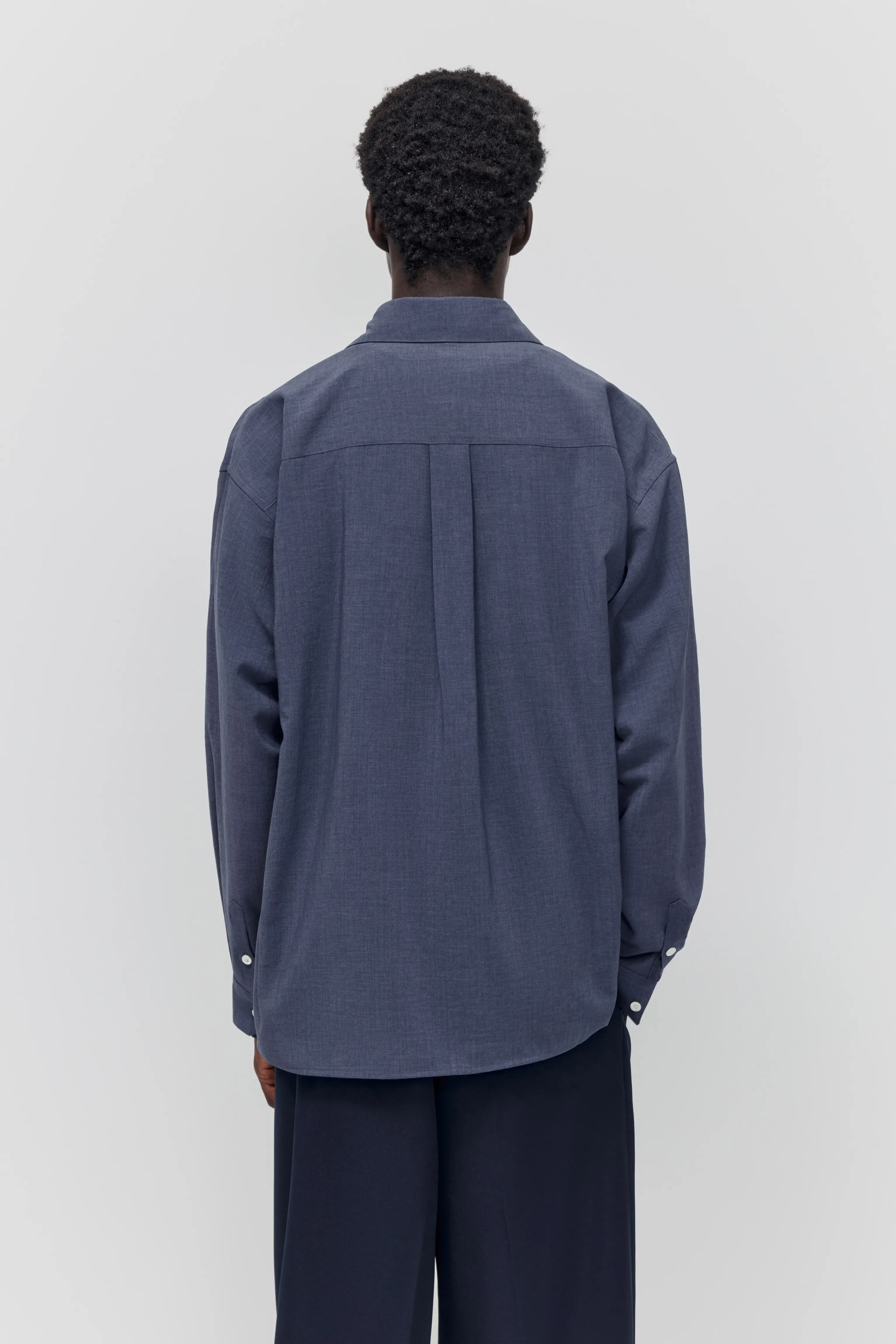 Textured Drape Long-Sleeve Shirt - Image 6