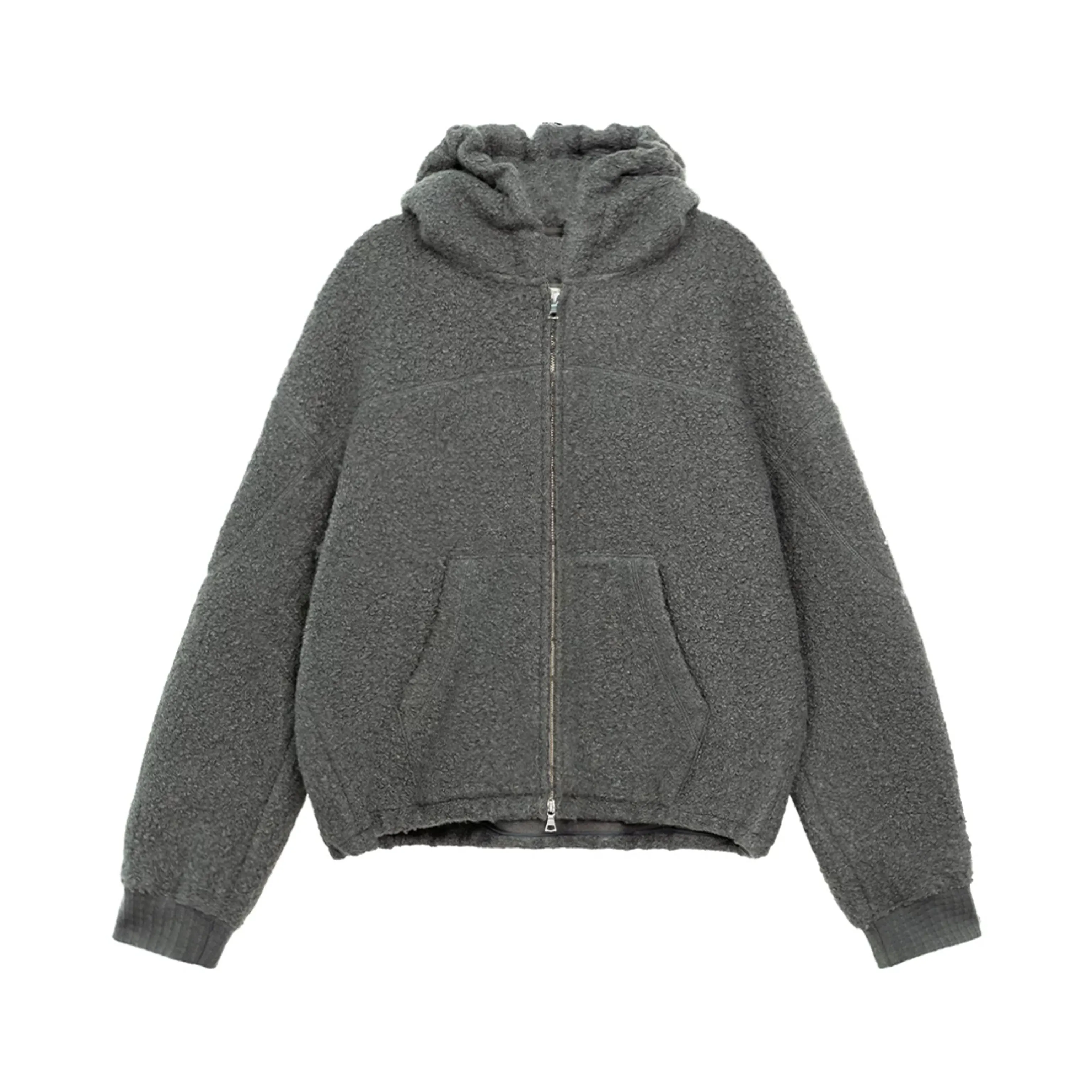 Textured Fleece Hooded Jacket - Image 5