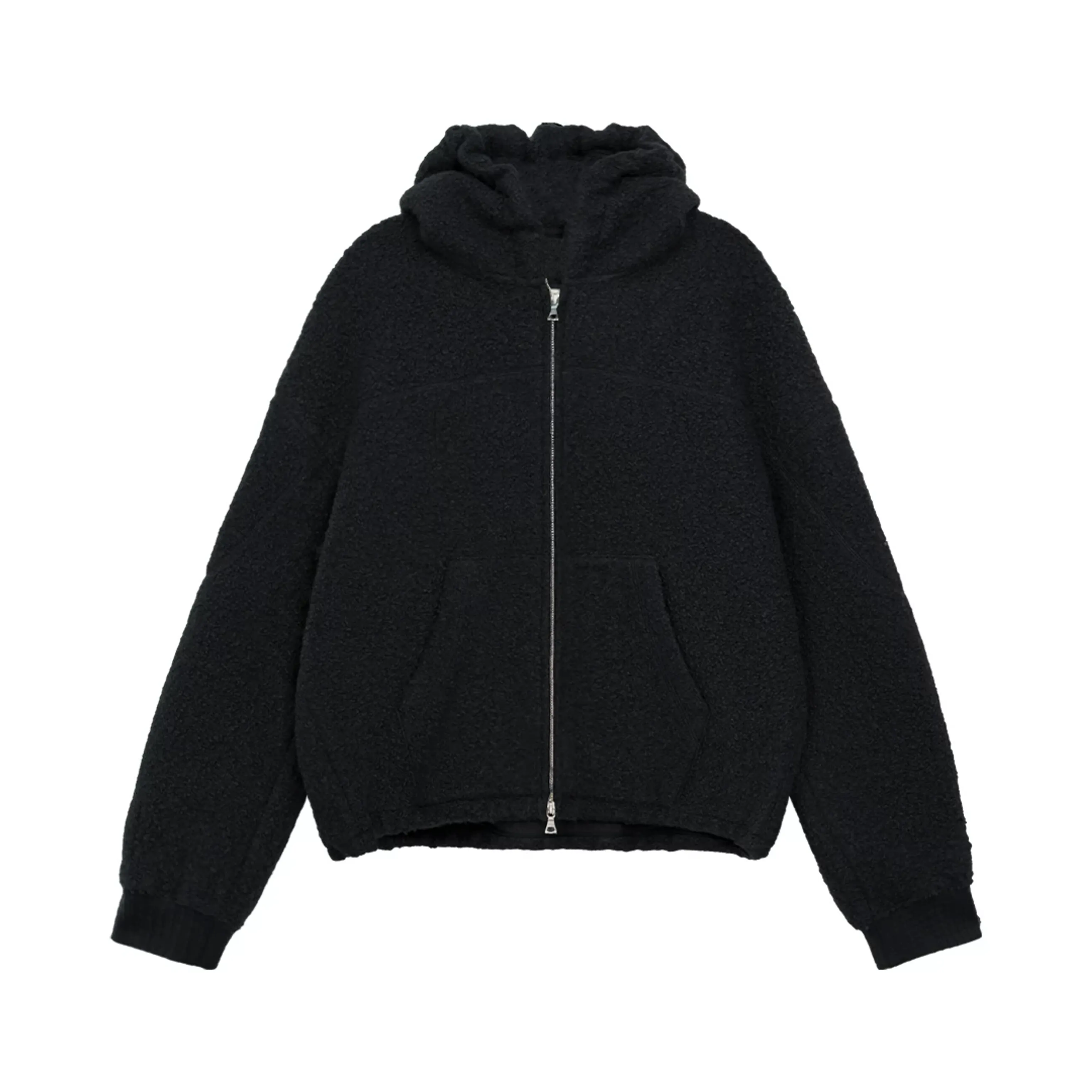 Textured Fleece Hooded Jacket - Image 6