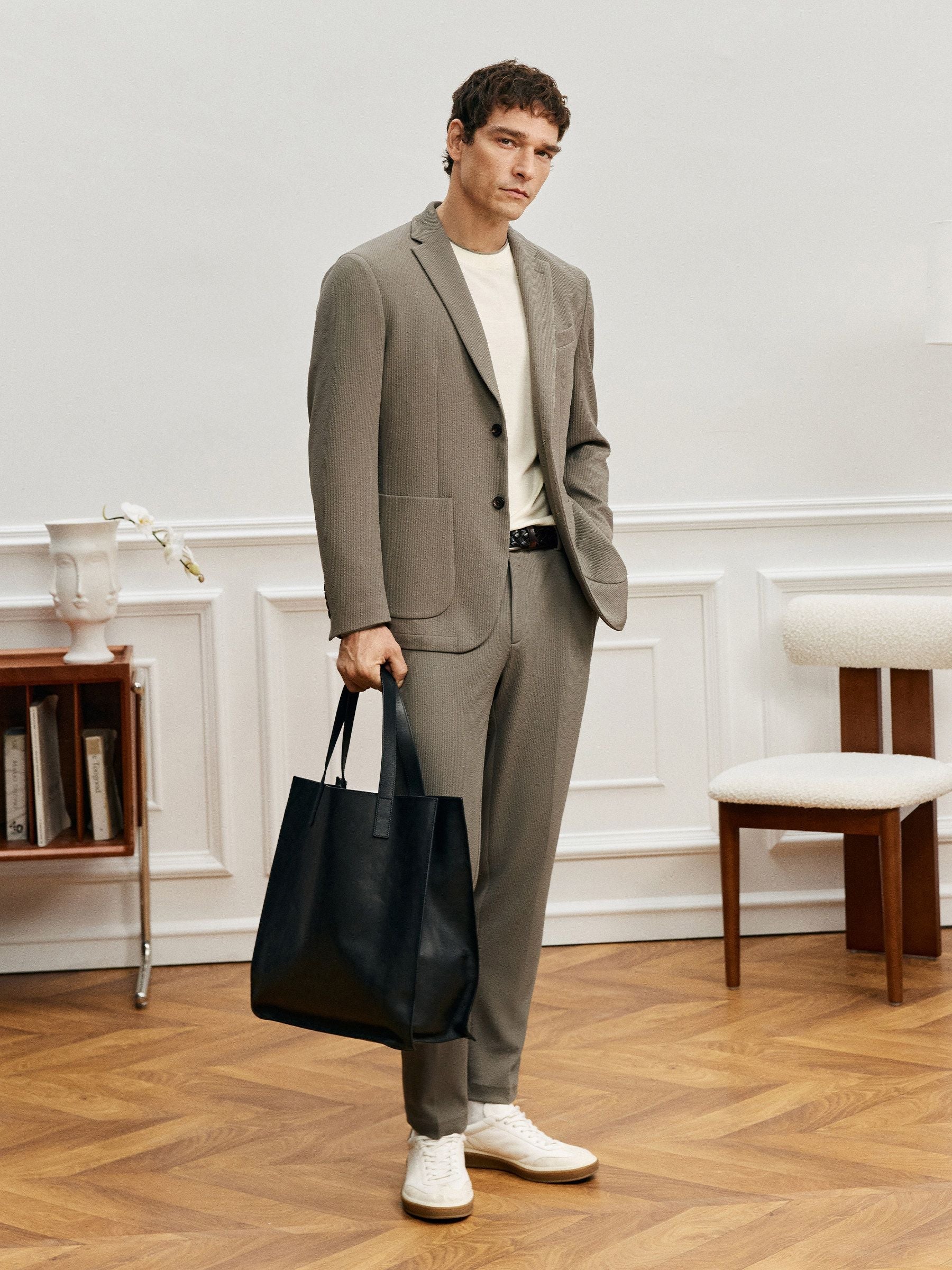 Textured Knit Blazer - Image 3