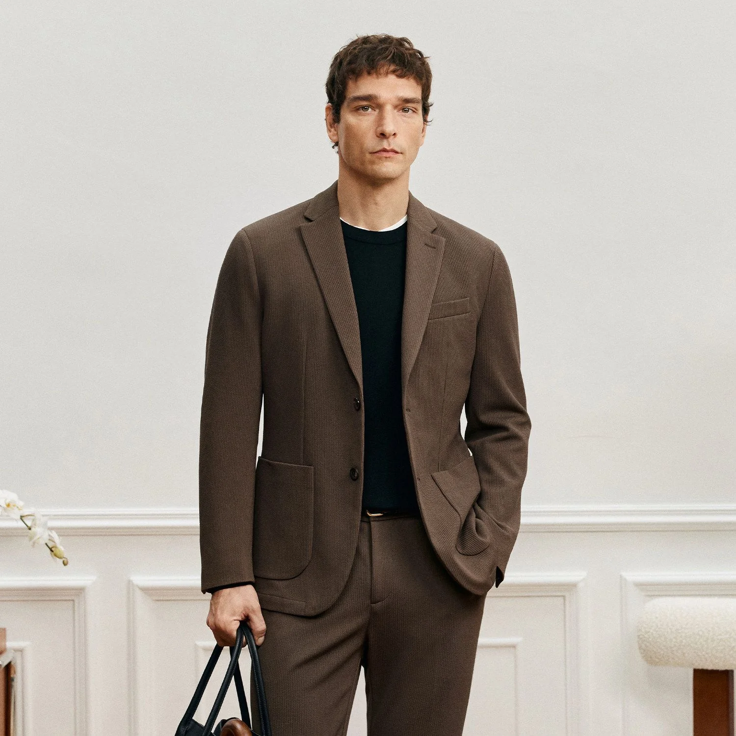 Textured Knit Blazer - Image 6