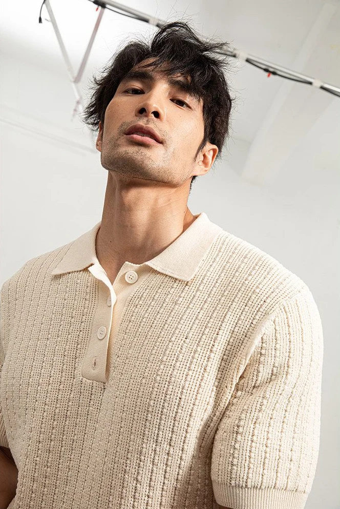 Textured Knit Polo - Image 5