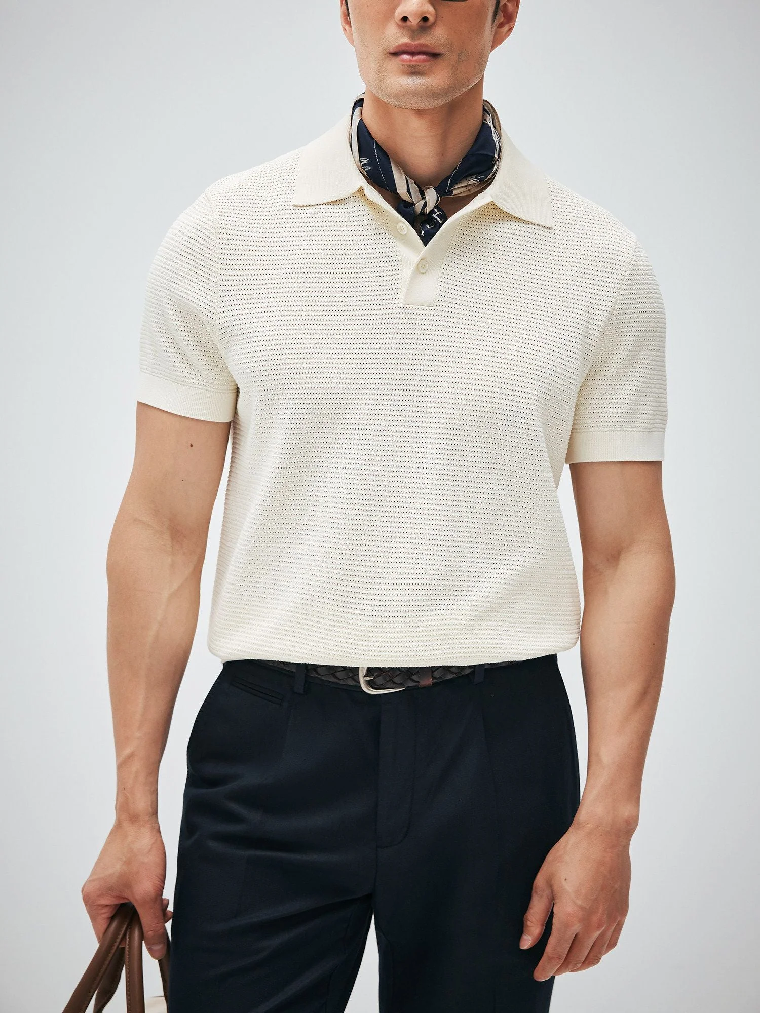 Textured Knit Polo - Image 4