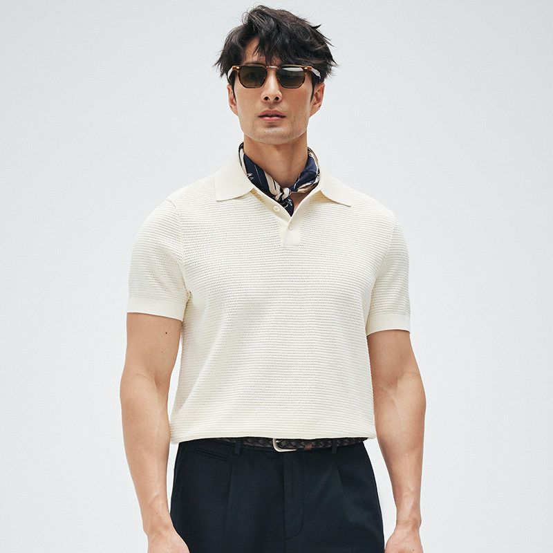 Textured Knit Polo - Image 6