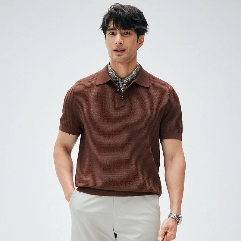 Textured Knit Polo - Image 7