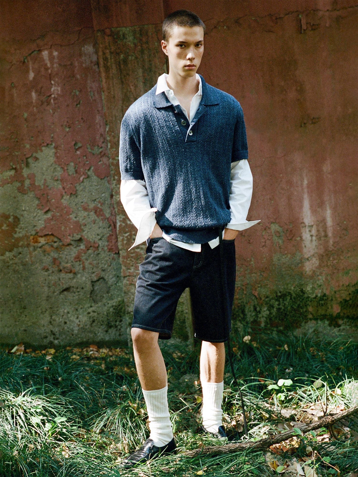Textured Knit Polo - Image 2