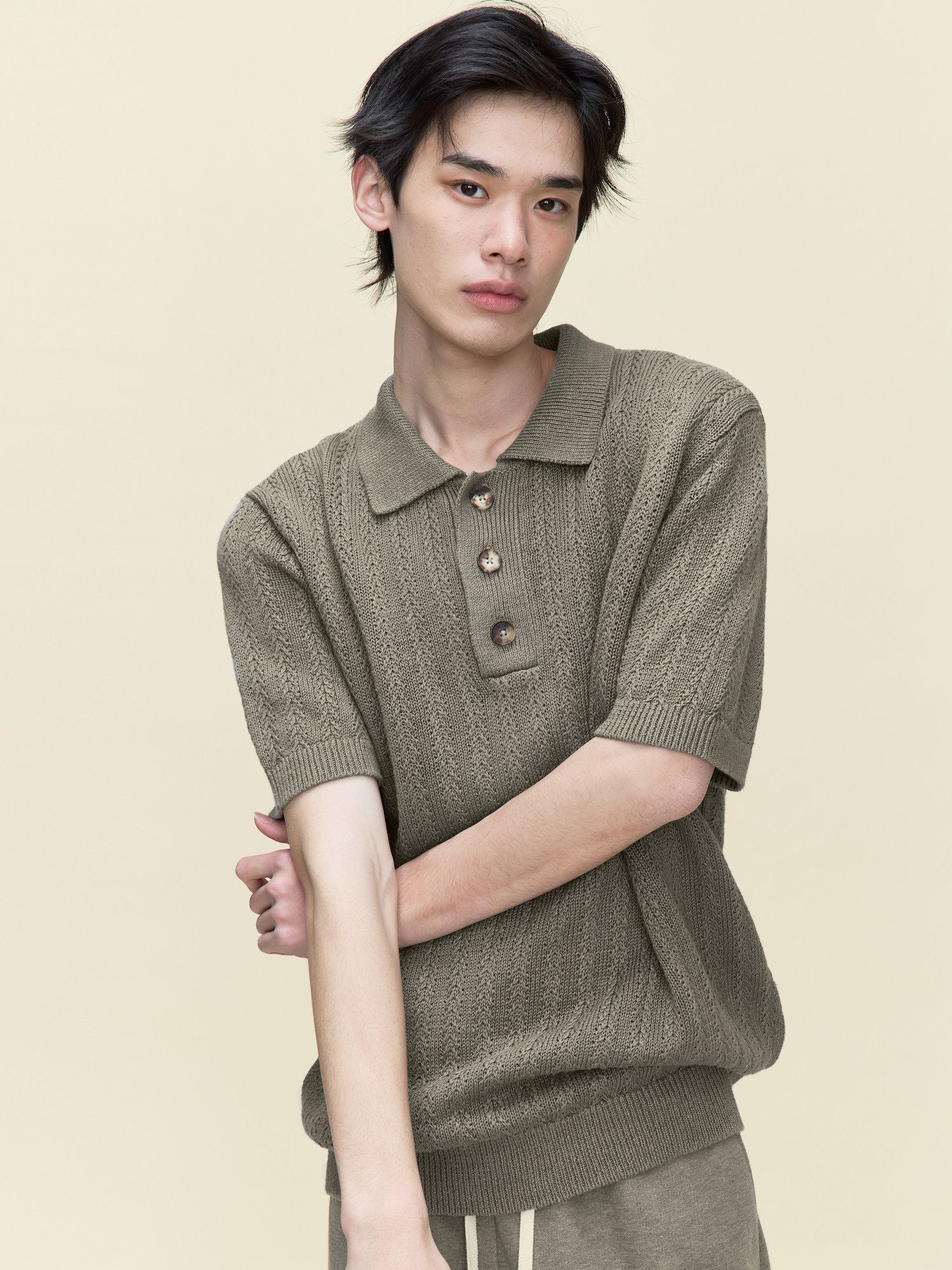 Textured Knit Polo - Image 8