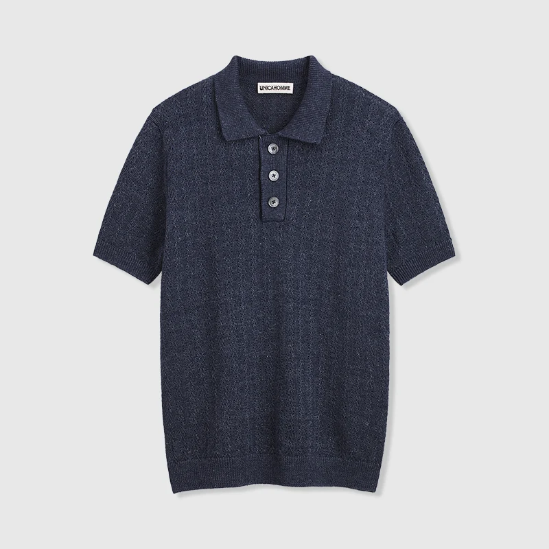 Textured Knit Polo - Image 9