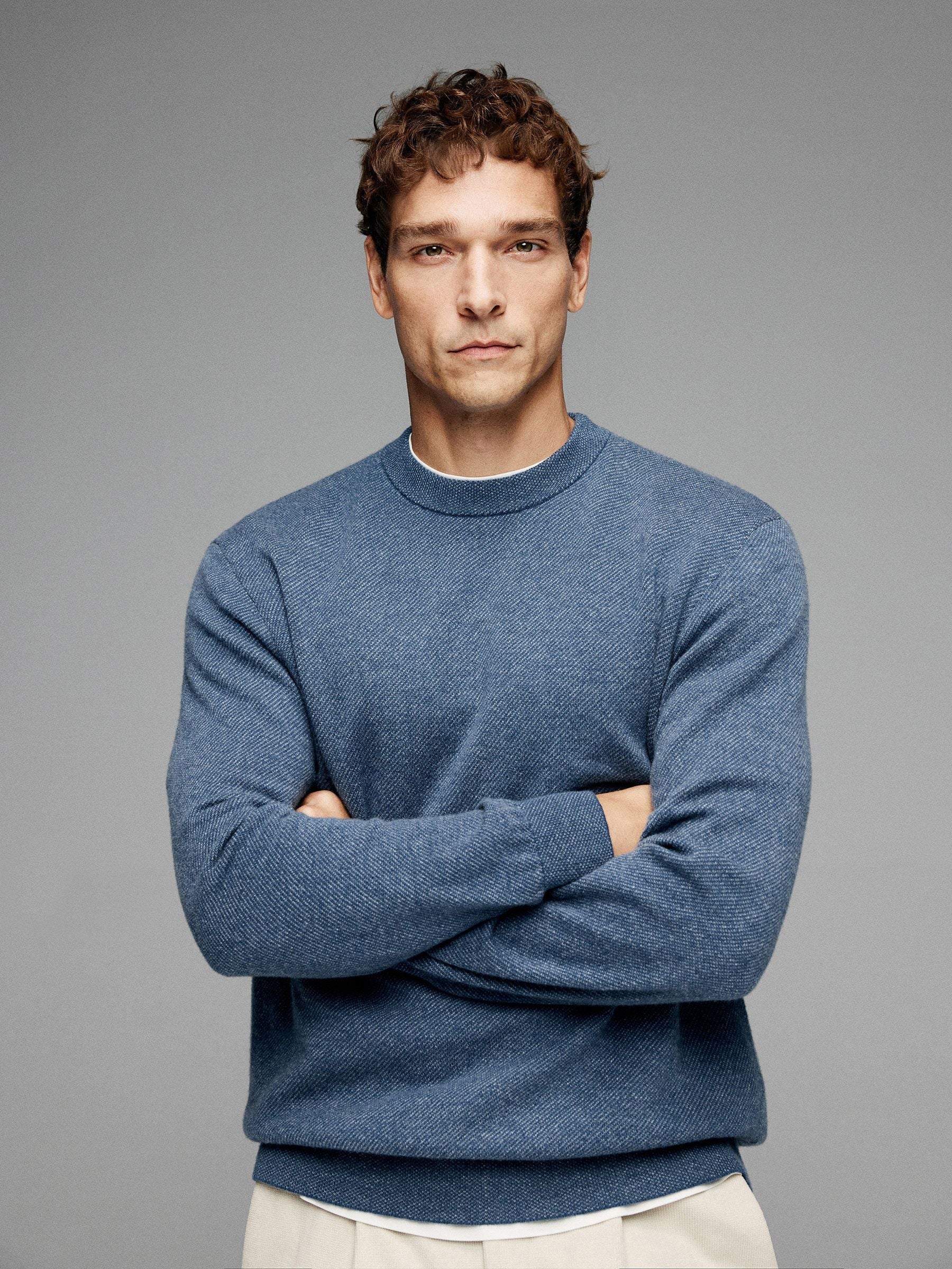 Textured Mockneck Sweater - Image 3