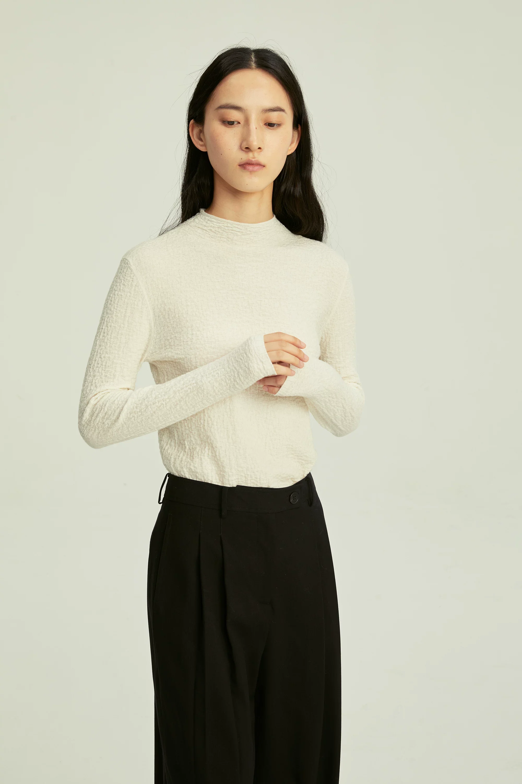 Textured Mockneck Top - Image 7