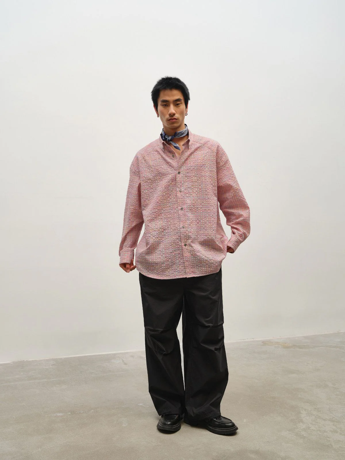 Textured Plaid Shirt - Image 3
