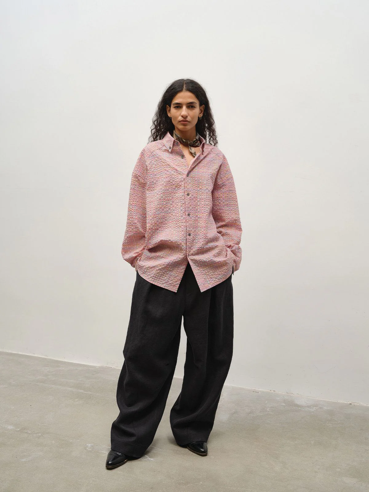 Textured Plaid Shirt - Image 5