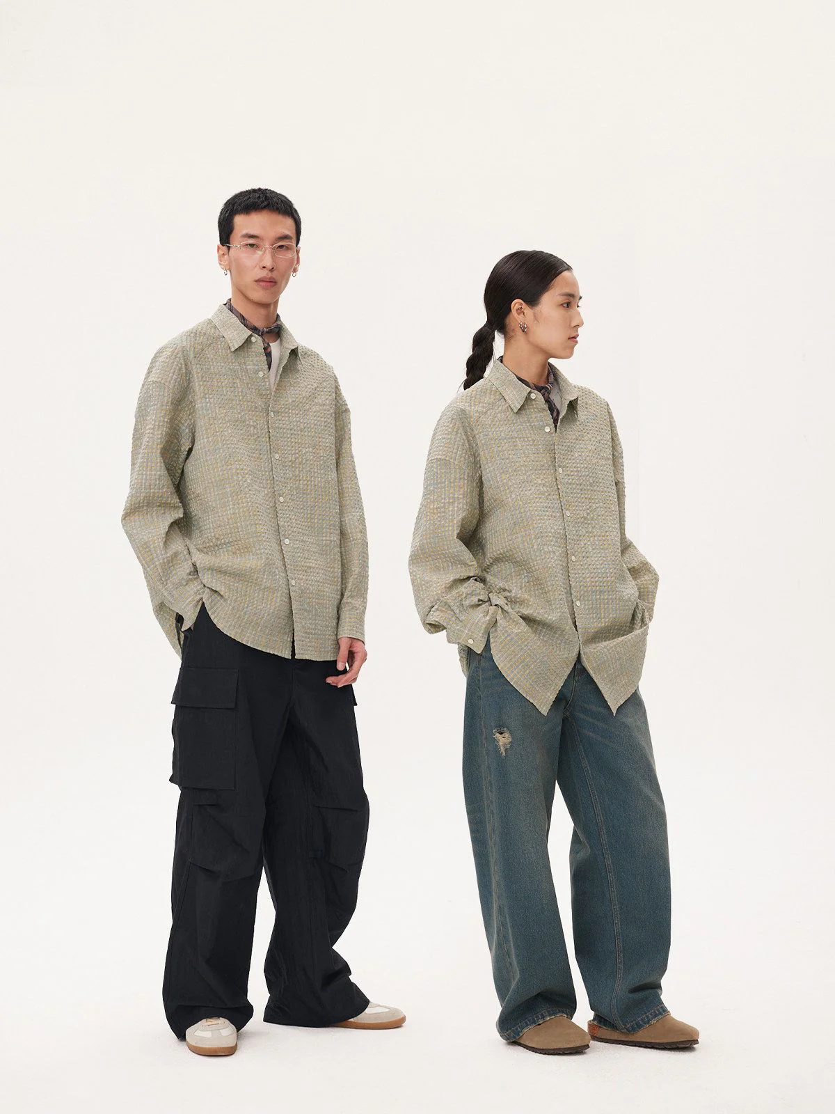 Textured Plaid Shirt - Image 6