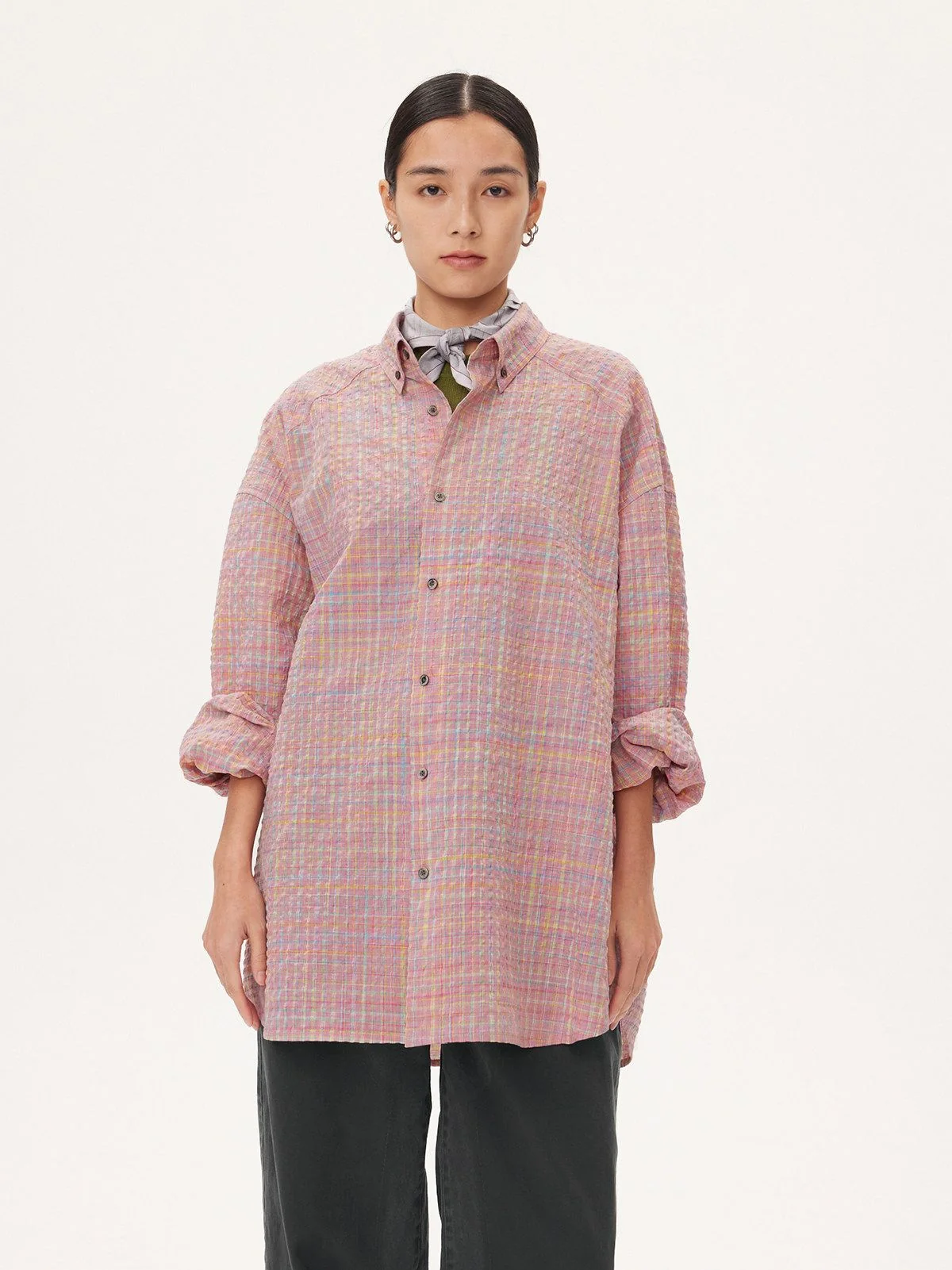 Textured Plaid Shirt - Image 8