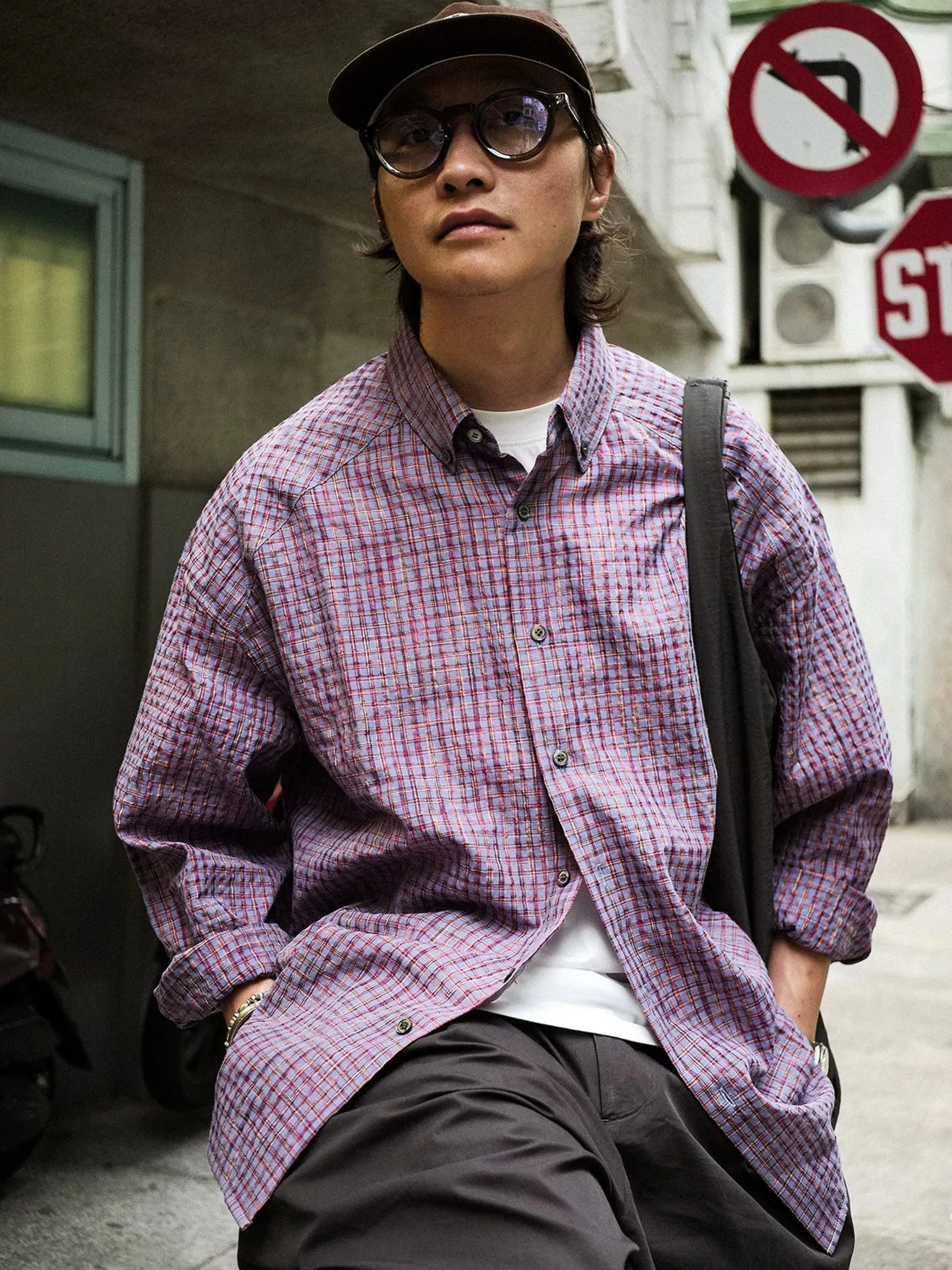 Textured Plaid Shirt - Image 9